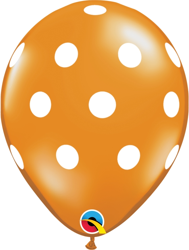 Qualatex Latexballon Big Polka Dots verschiedene Farben Ø 30cm