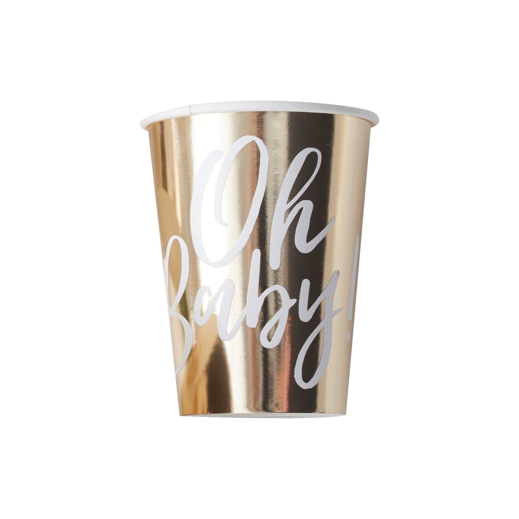 Oh Baby! - 8 Goldene Pappbecher Oh Baby! - 8 Goldene Pappbecher
