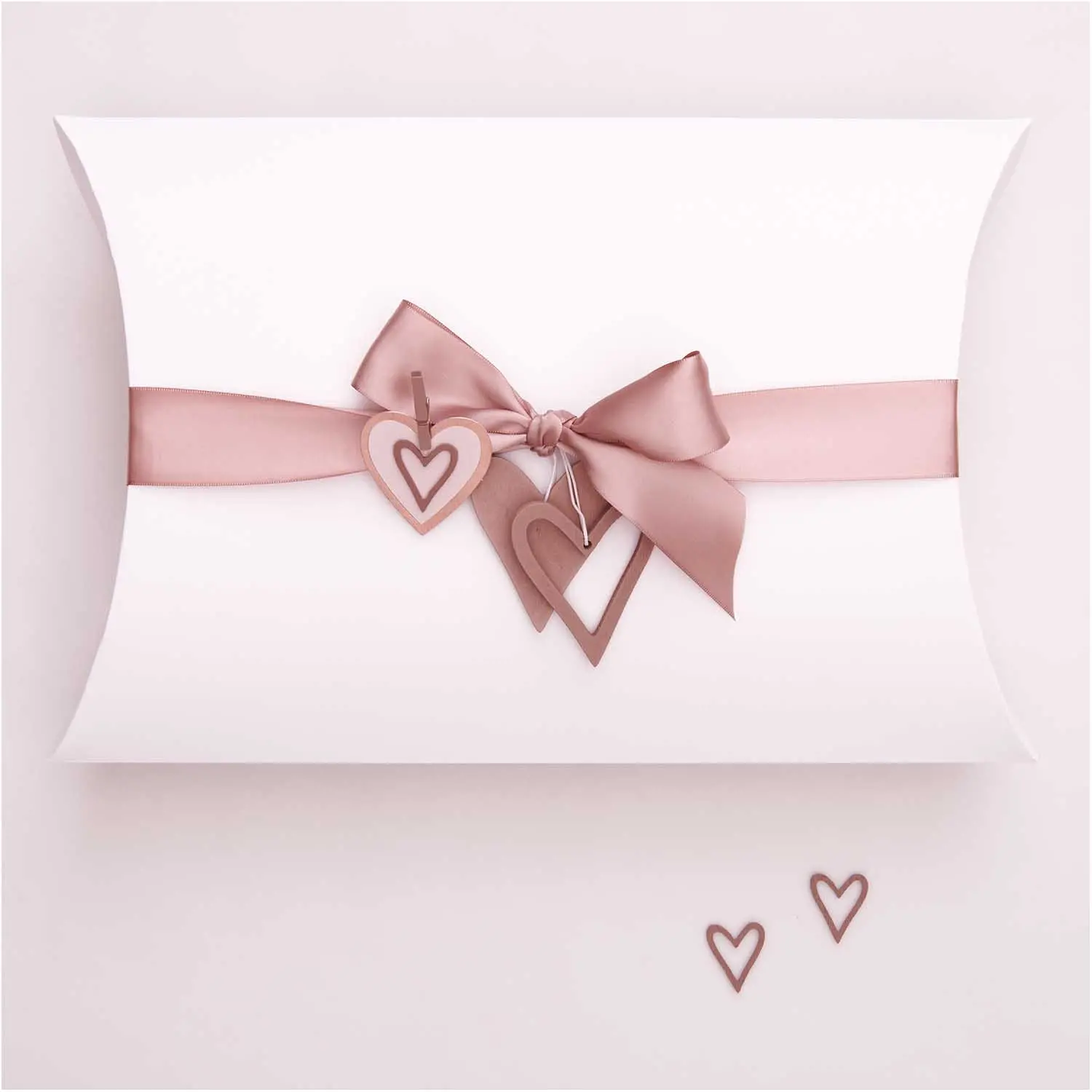 Konfetti - Holzstreu ♥ offen, Taupe