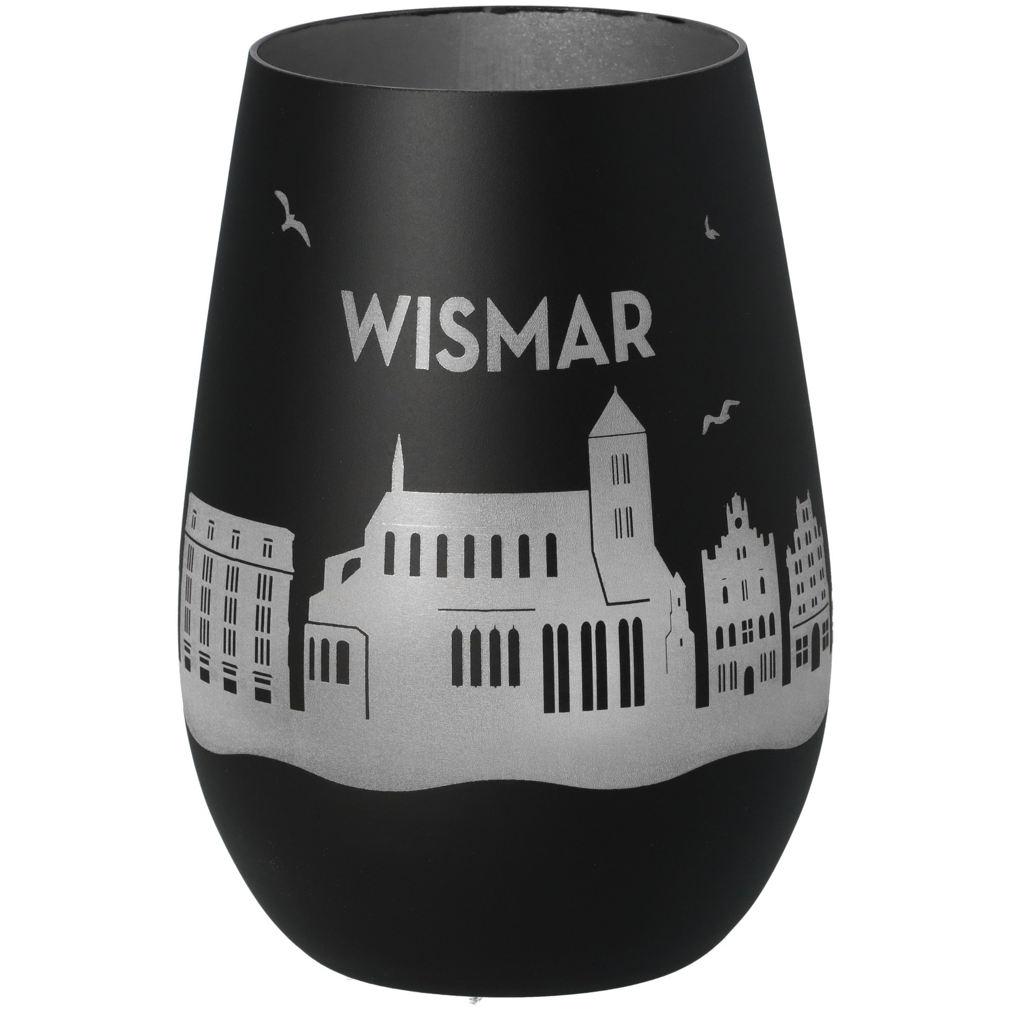 Windlicht Skyline Wismar Schwarz/Silber Windlicht Skyline Wismar Schwarz/Silber