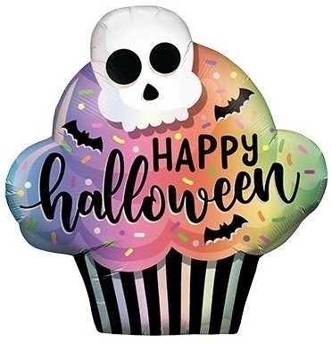 Folienballon "Cupcake" Happy Halloween 80cm Folienballon "Cupcake" Happy Halloween 80cm
