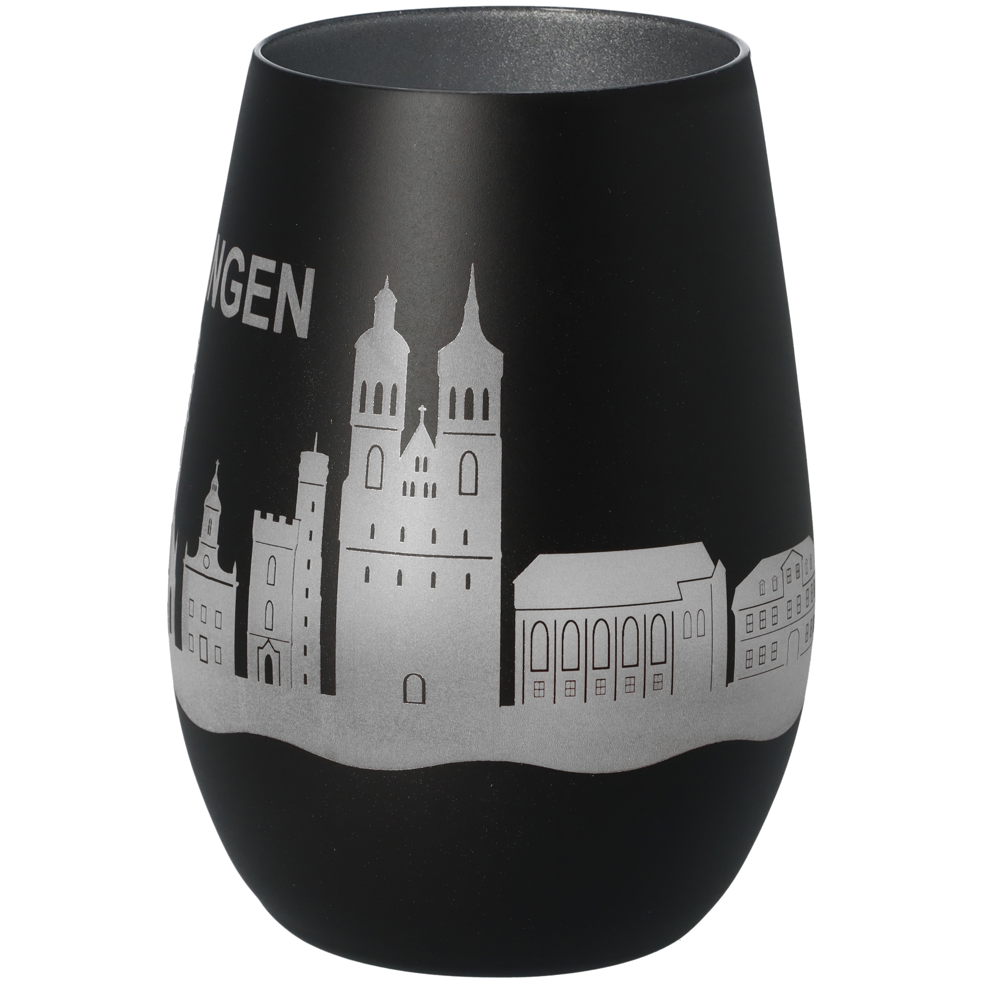 Windlicht Skyline Göttingen Schwarz/Silber Windlicht Skyline Göttingen Schwarz/Silber