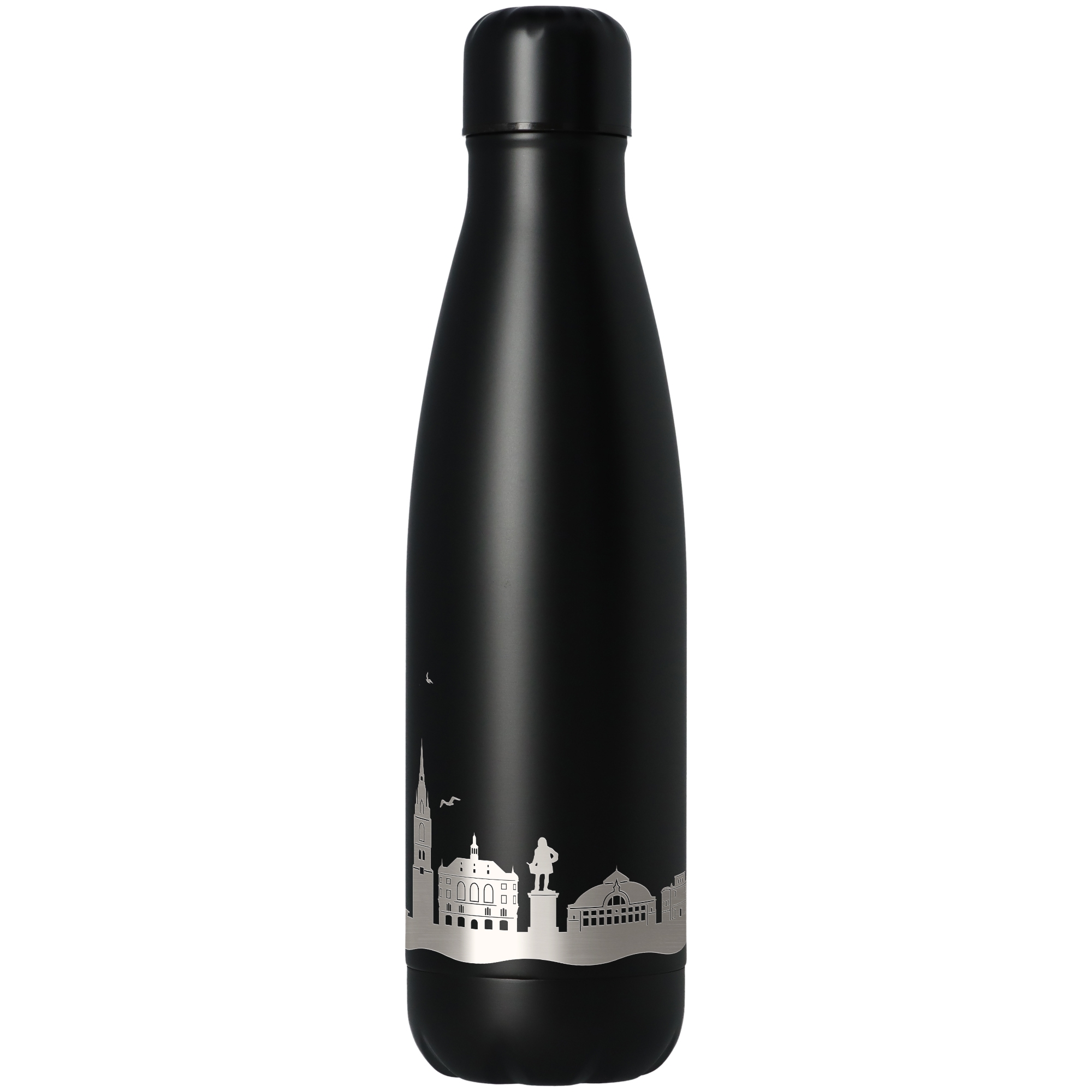 Trinkflasche Skyline Halle Schwarz 500ml