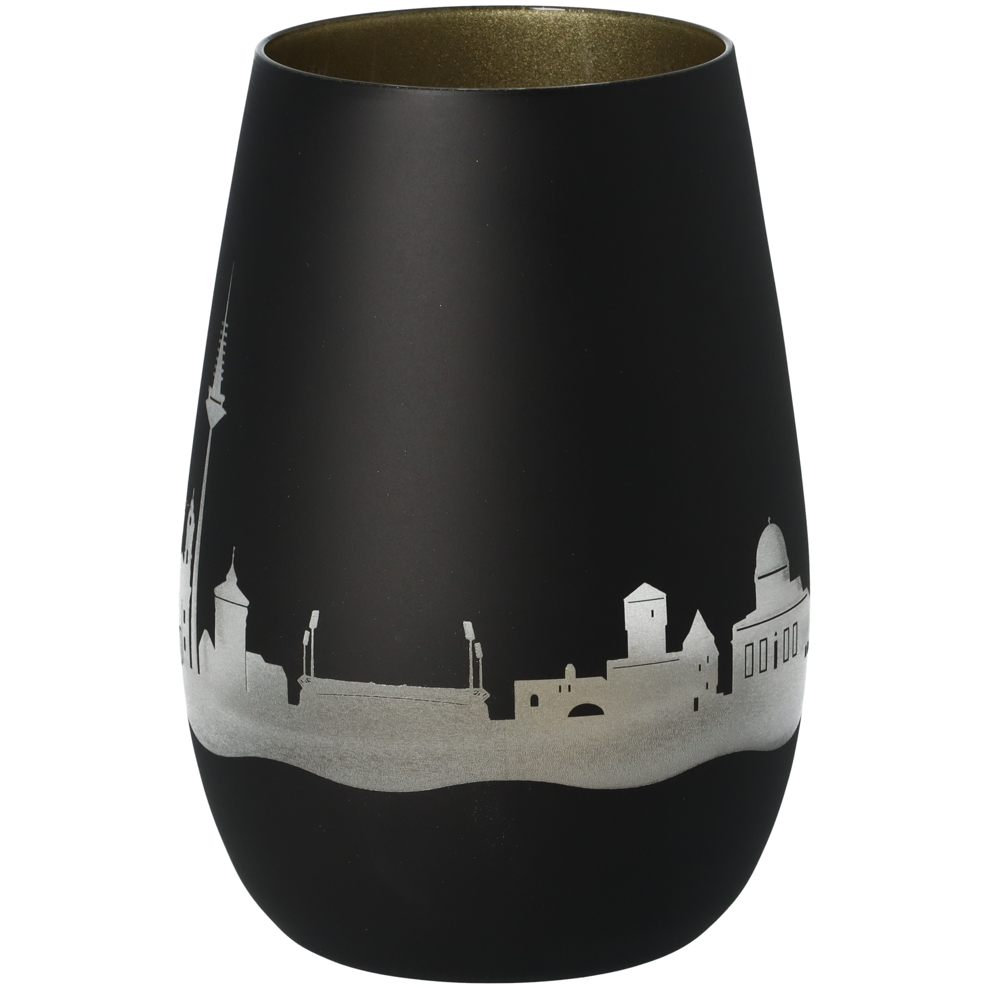 Windlicht Skyline Nürnberg Schwarz/Gold Windlicht Skyline Nürnberg Schwarz/Gold