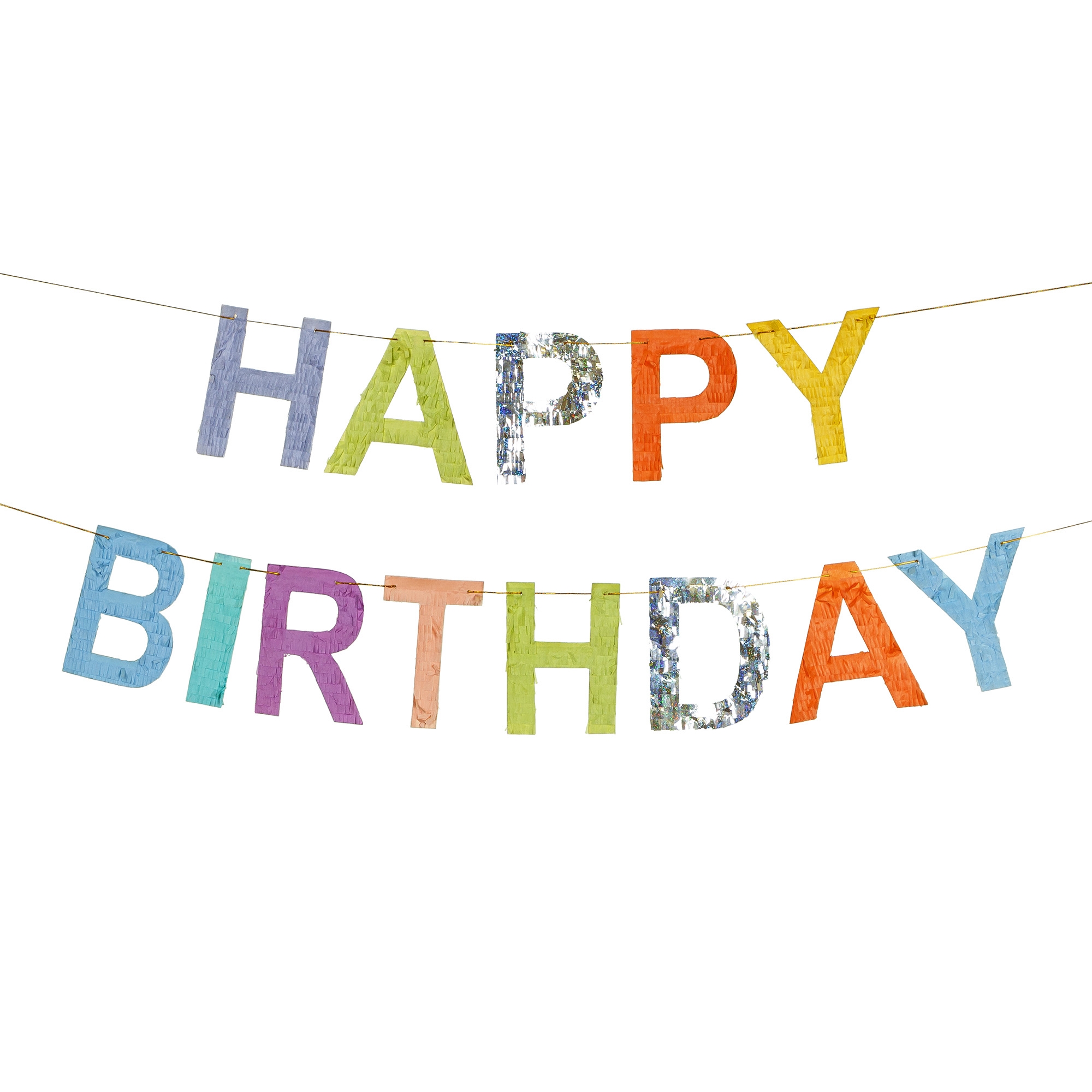 Girlande "Happy Birthday" Bunt Banner 2,2m Text