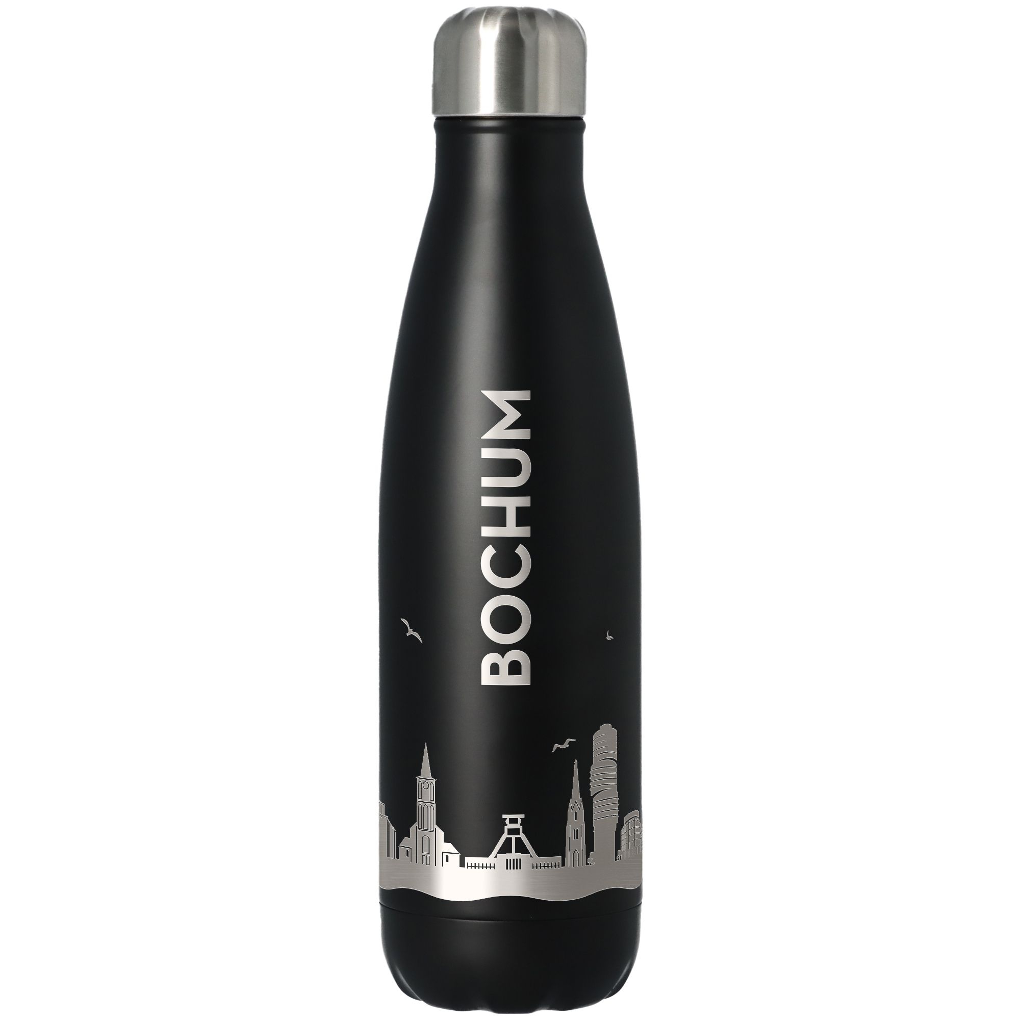Trinkflasche Skyline Bochum Schwarz 500ml