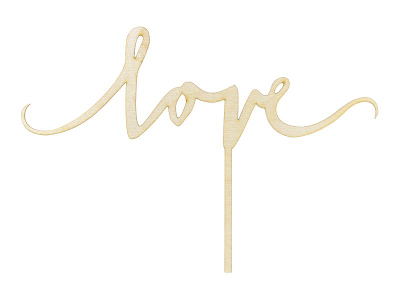 Cake Topper "Love", Holz