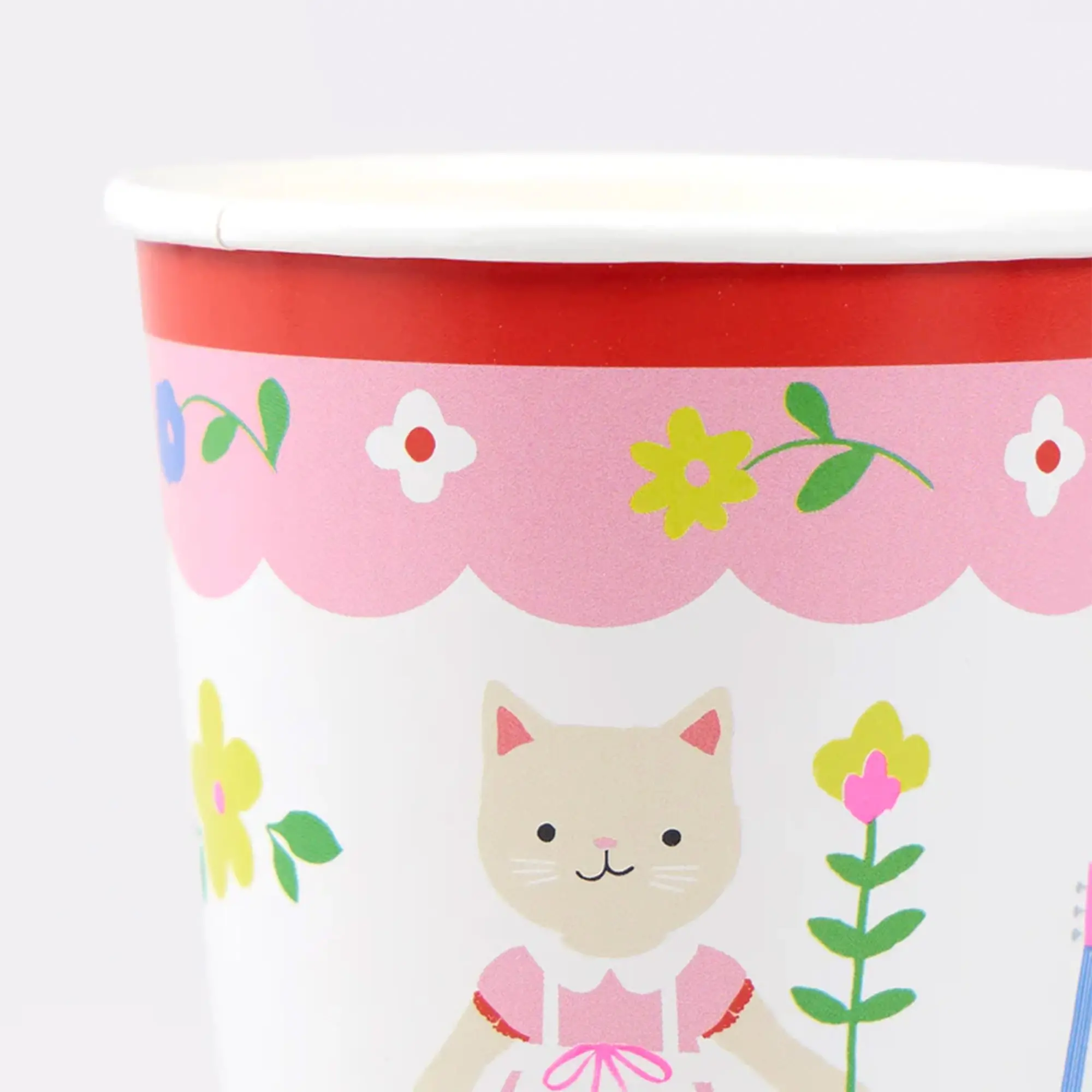 katze, tasse, porzellan, rosa muster, blumen
