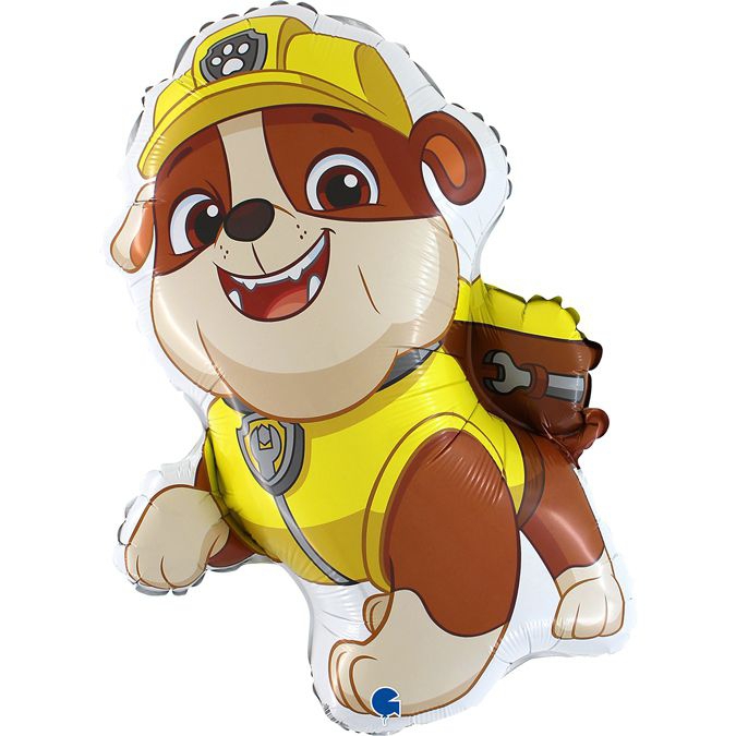 Folienballon Shape Paw Patrol Rubble 75cm Gesicht, Kopf, Person, Baby
