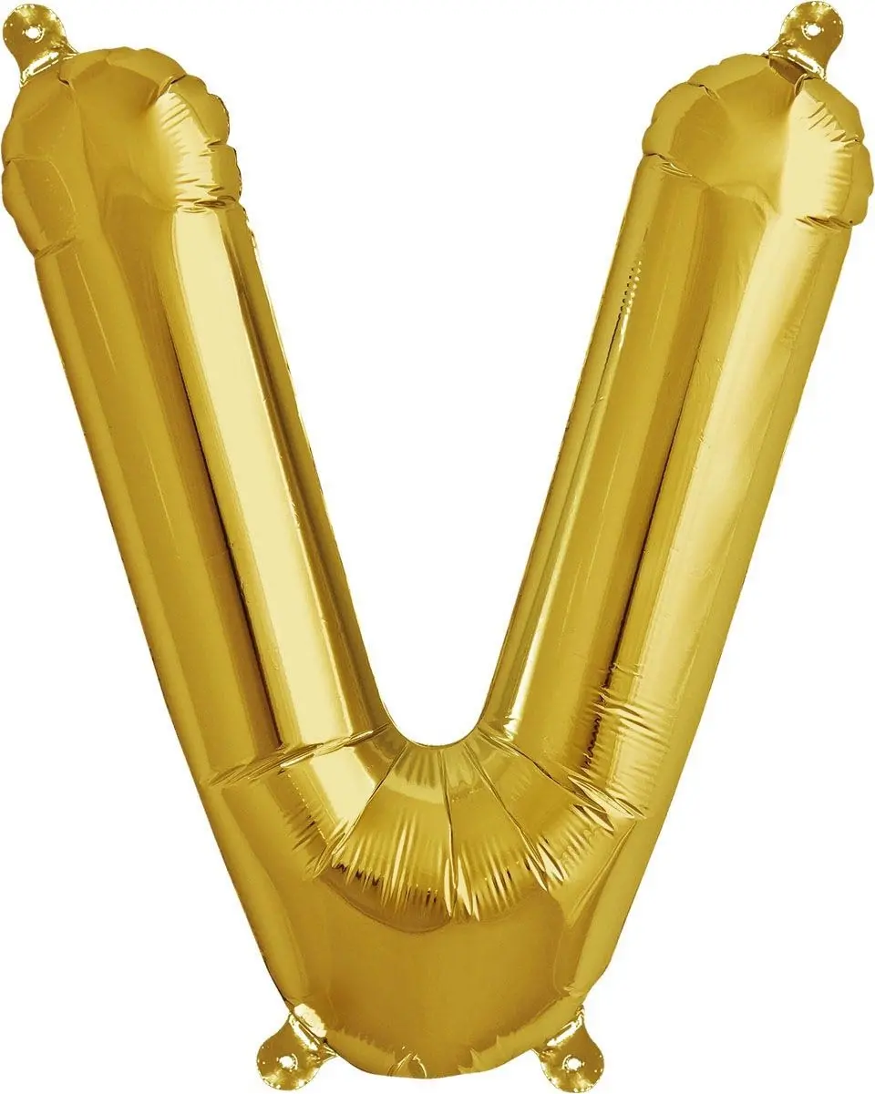 Luftballon Buchstabe V Gold 40cm