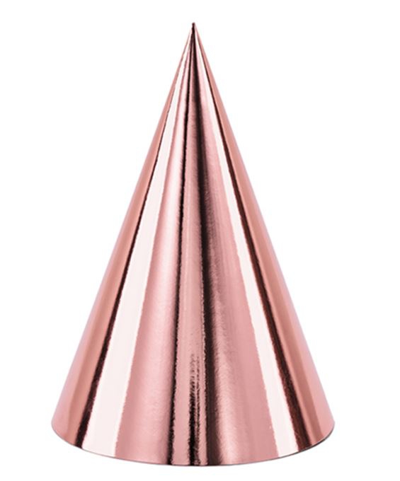 6 Partyhütchen Roségold 6 Partyhütchen Roségold