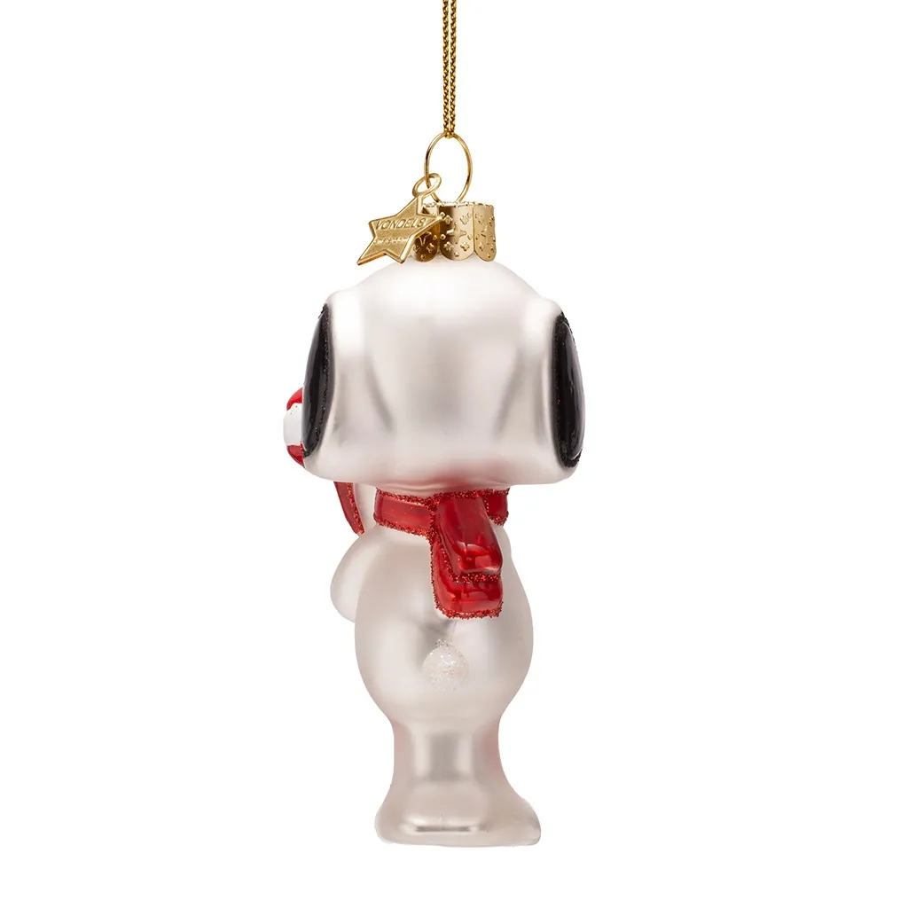 Vondels Weihnachtskugel "Snoopy mit Zuckerstange"