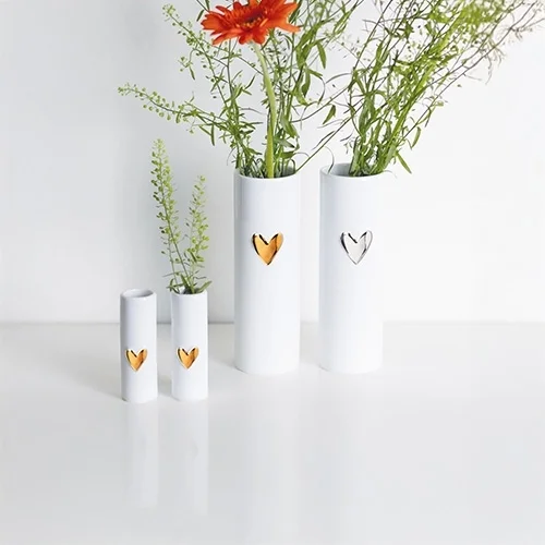 vasen, vase, keramik, herz, pflanzenhalter