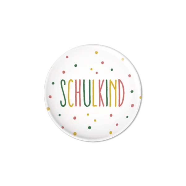 Button "Schulkind", Konfetti rosa