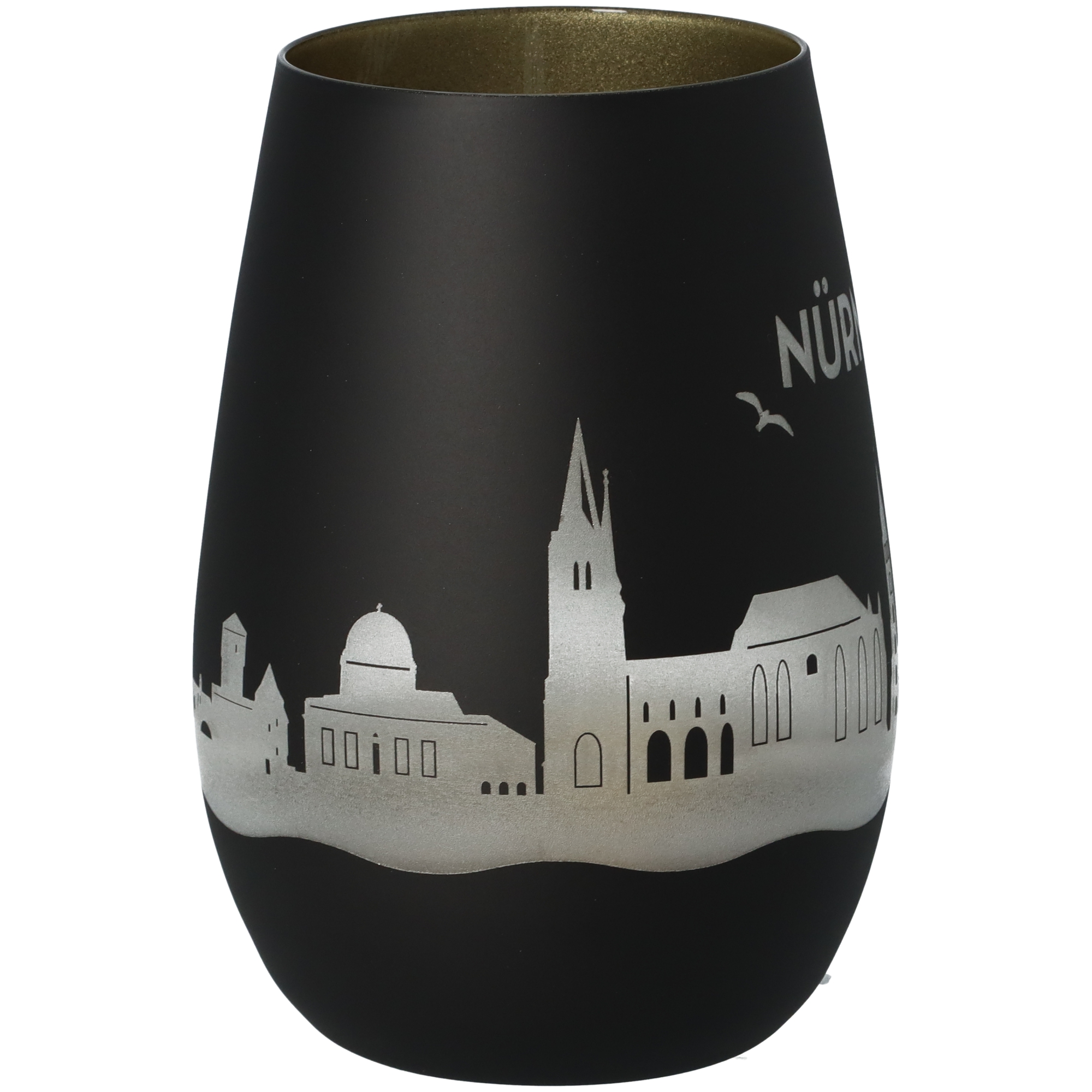 Windlicht Skyline Nürnberg Schwarz/Gold Windlicht Skyline Nürnberg Schwarz/Gold