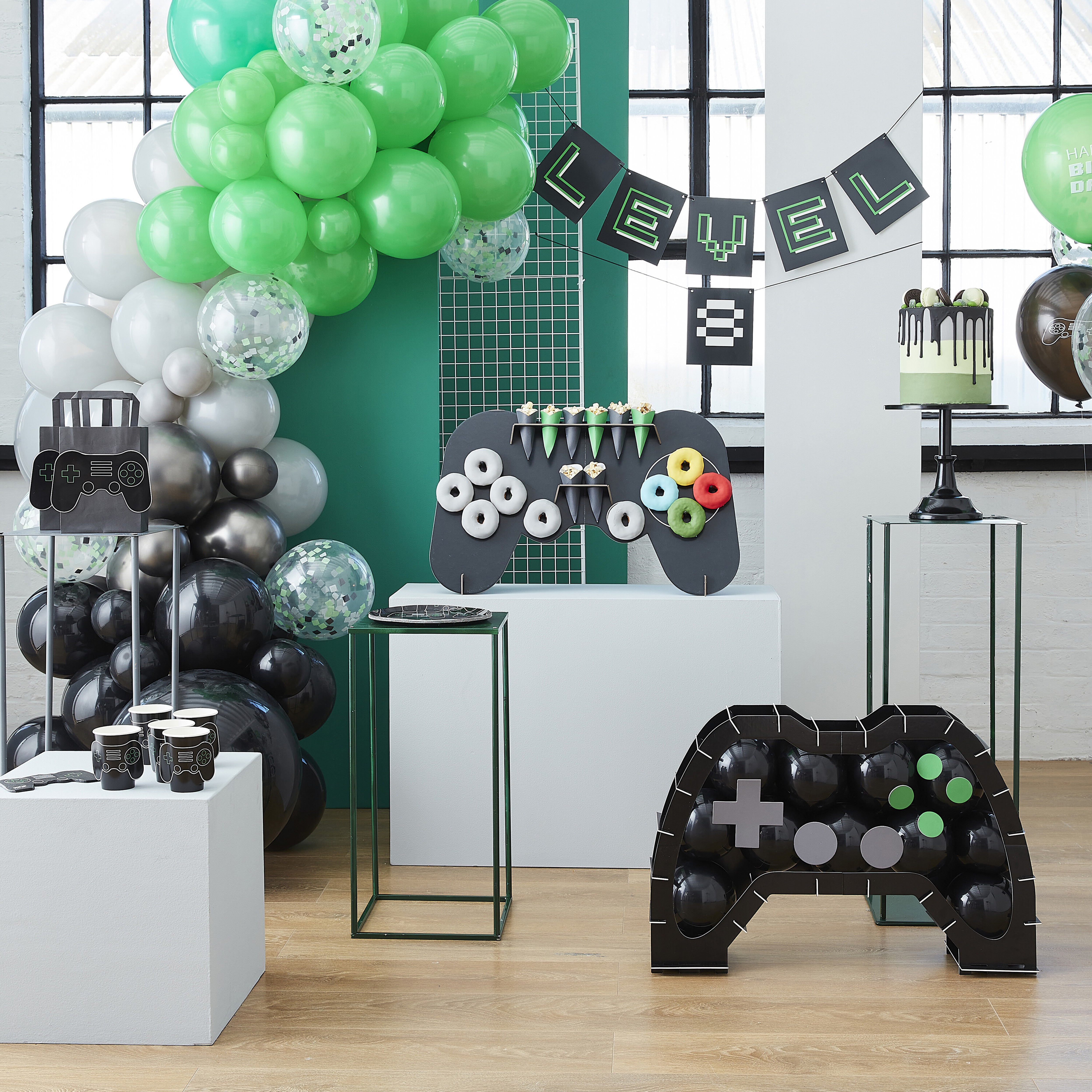 Gaming Party - Donut- und Popcornständer "Controller"