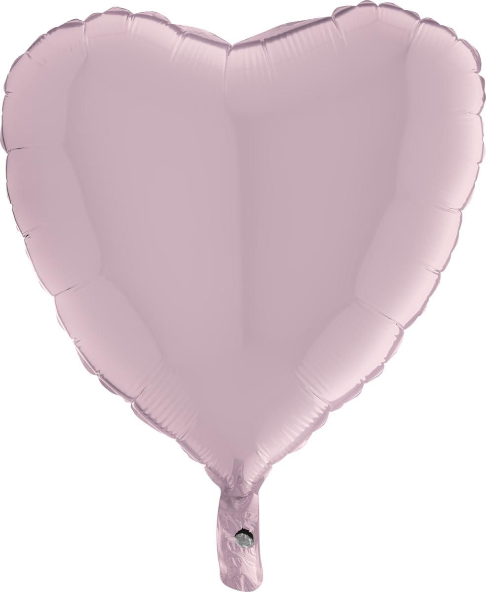 Folienballon Herz Pastell Pink 45cm