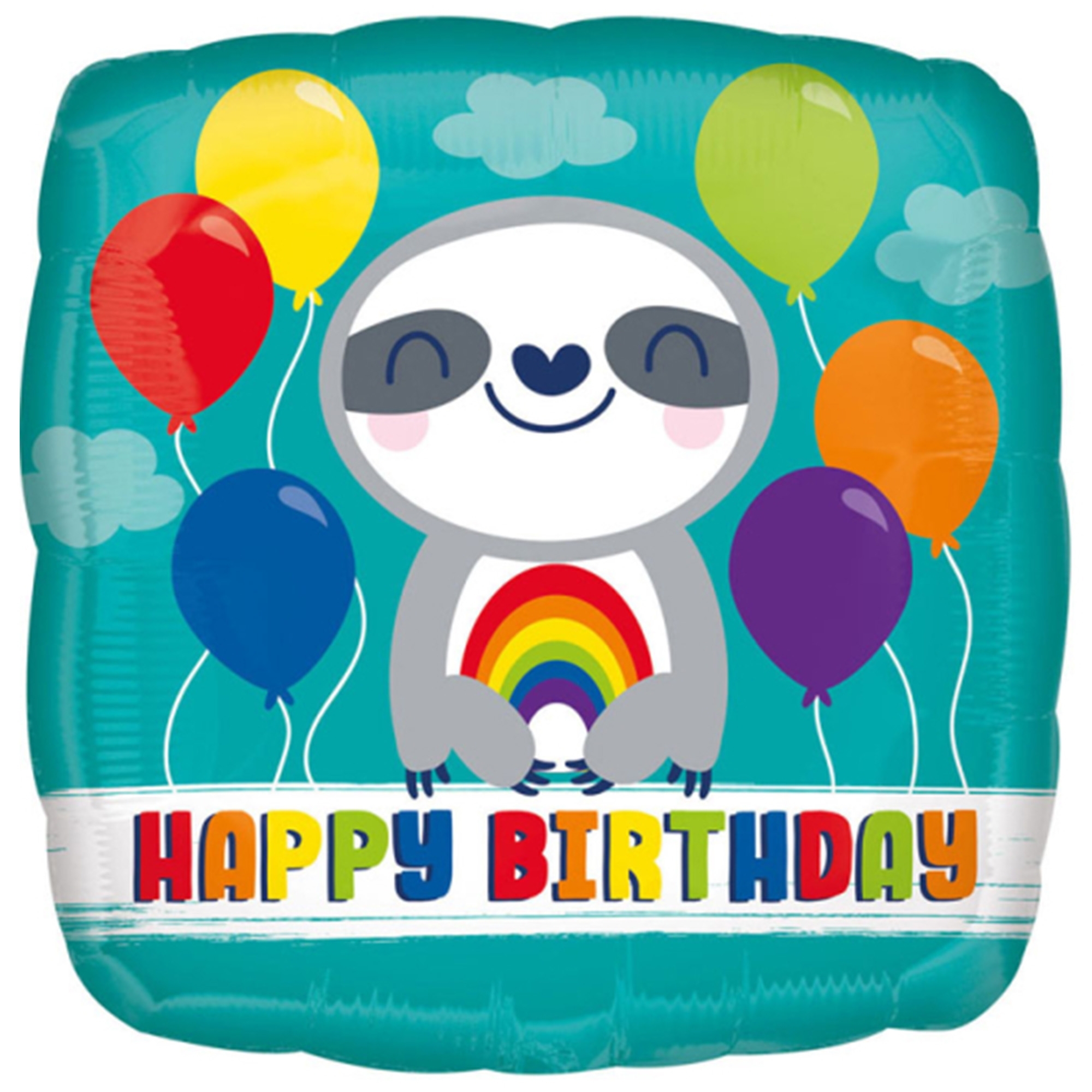 Folienballon "Geburtstags Faultier" 45 cm Ballon