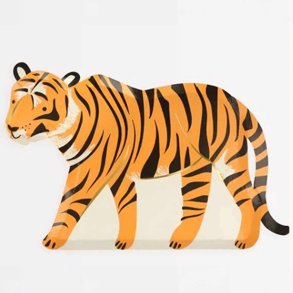 Tiger, Tiger illustration, Orange tiger, Streifenmuster, Wildlife-Kunst