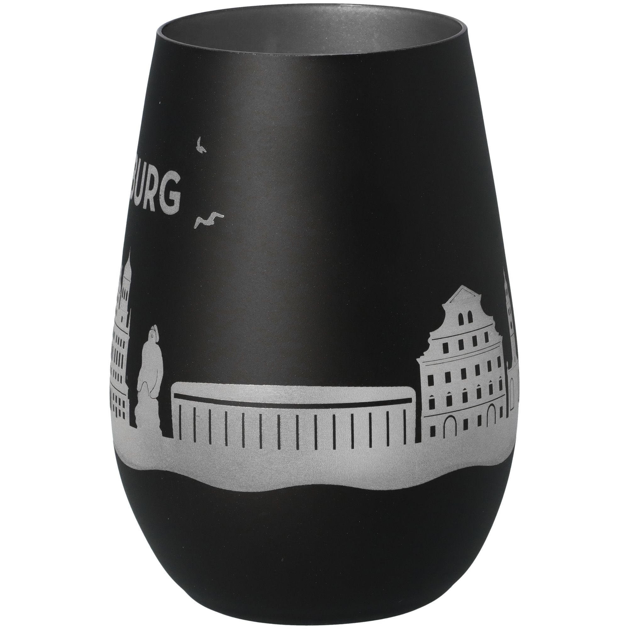 Windlicht Skyline Augsburg Schwarz/Silber Windlicht Skyline Augsburg Schwarz/Silber