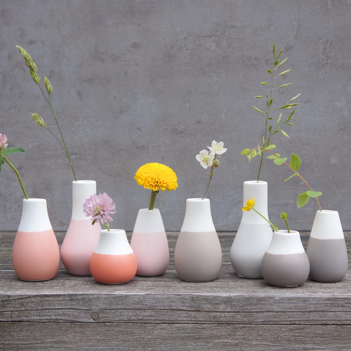 Räder Design - Mini Pastellvasen 4er Set, Pudertöne