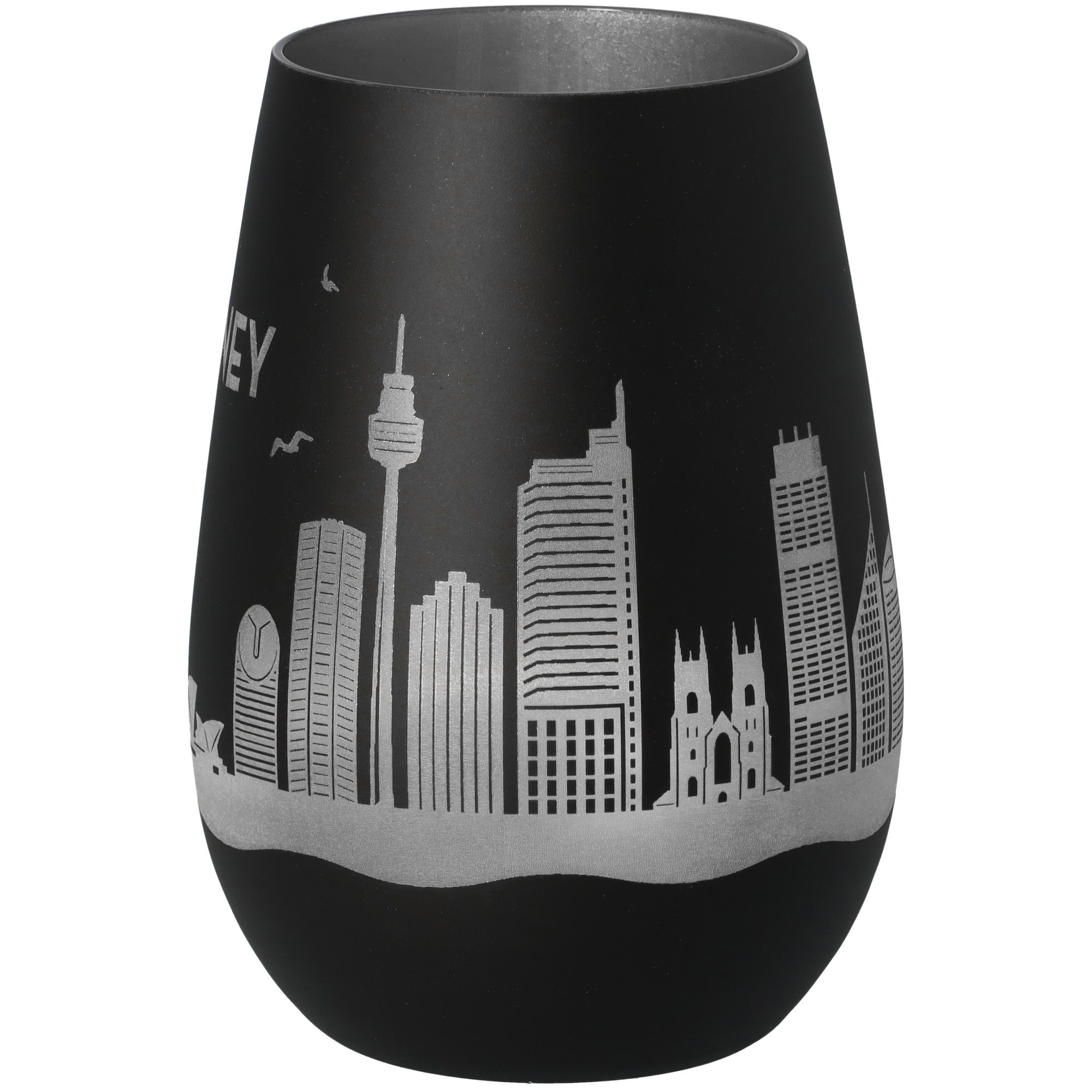 Windlicht Skyline Sydney Schwarz/Silber Töpferei, Krug, Vase, Lampe