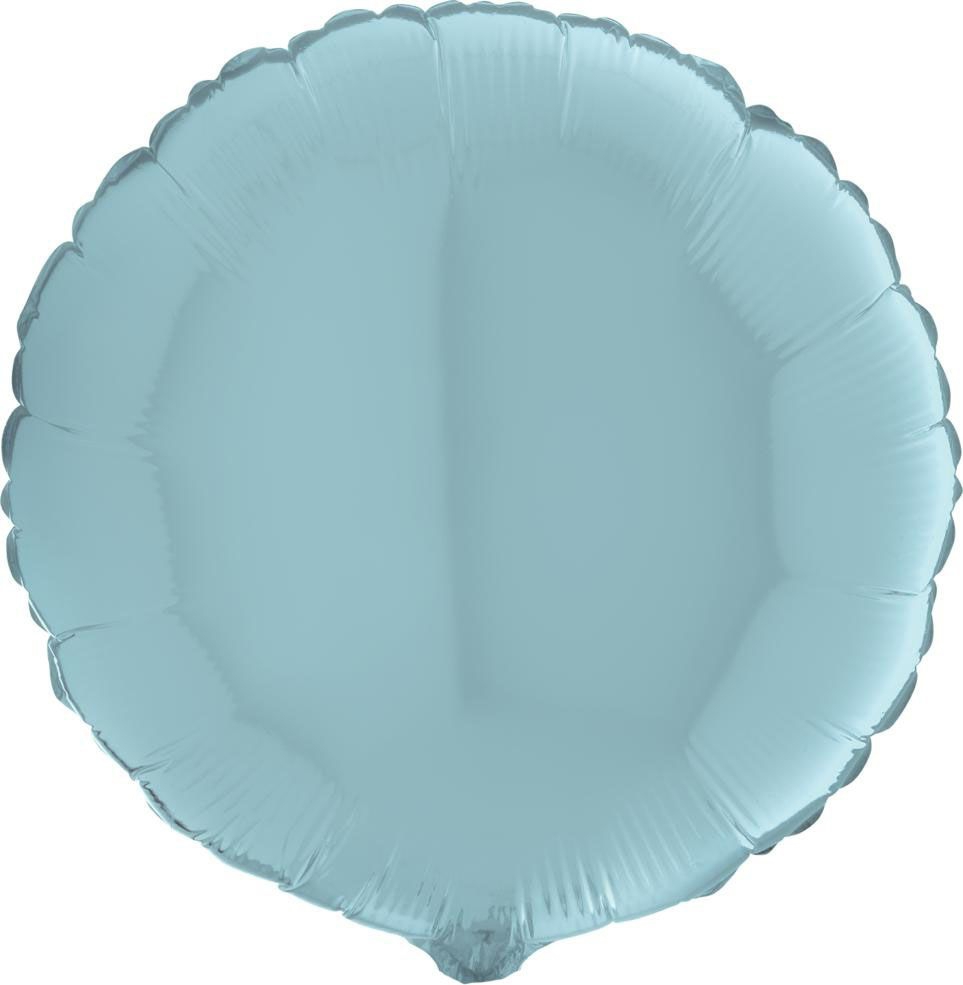Folienballon Rund Pastell Blau 45cm