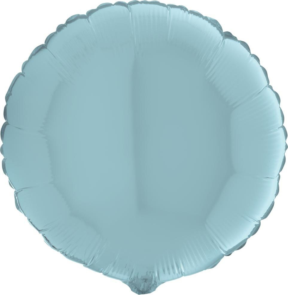 Folienballon Rund Pastell Blau 45cm Folienballon Rund Pastell Blau 45cm