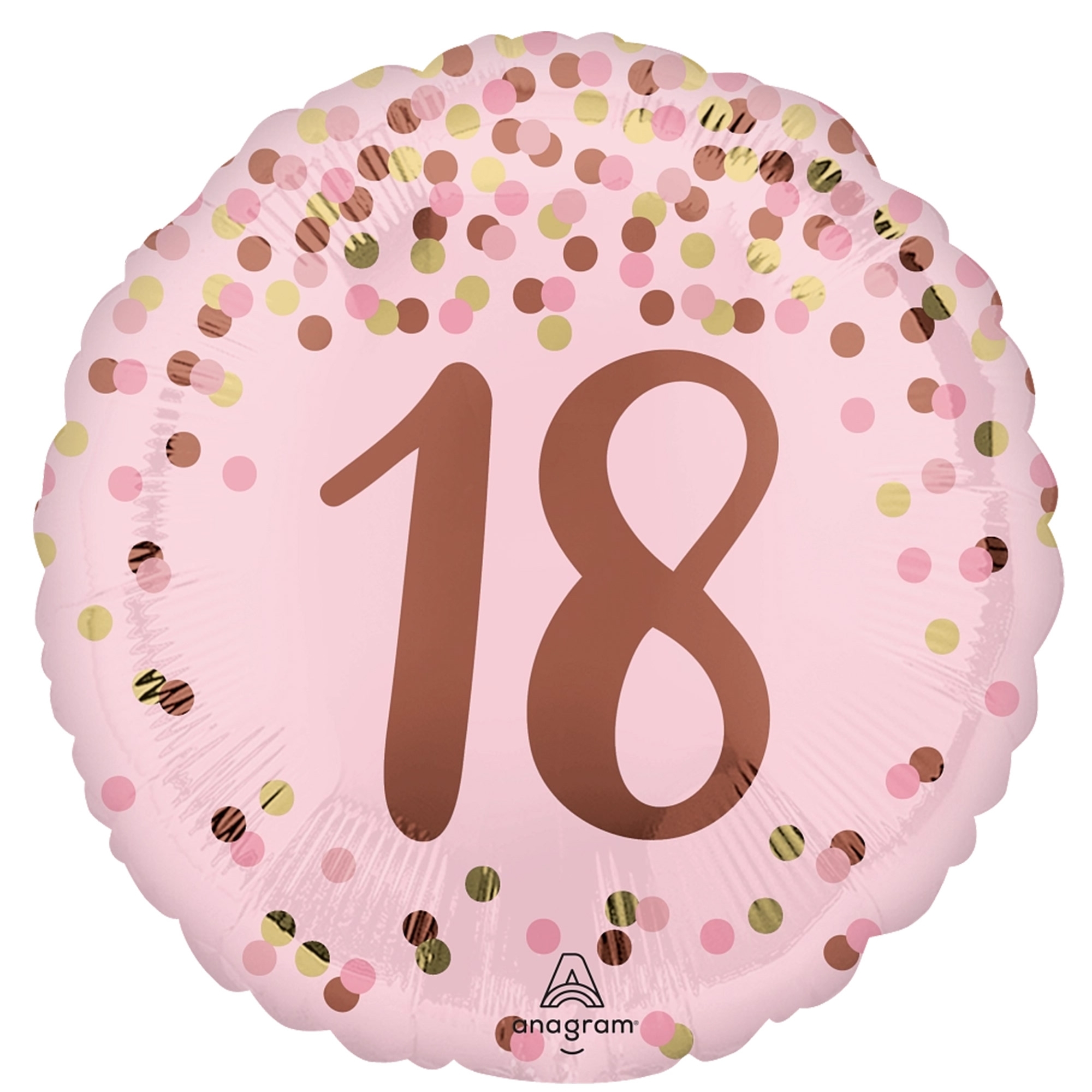 Folienballon Pretty Pink "18" 45cm Symbol, Nummer, Text