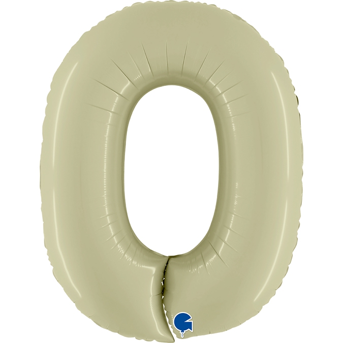 Folienballon Zahl 0 Satin Olivgrün 100cm Folienballon Zahl 0 Satin Olivgrün 100cm
