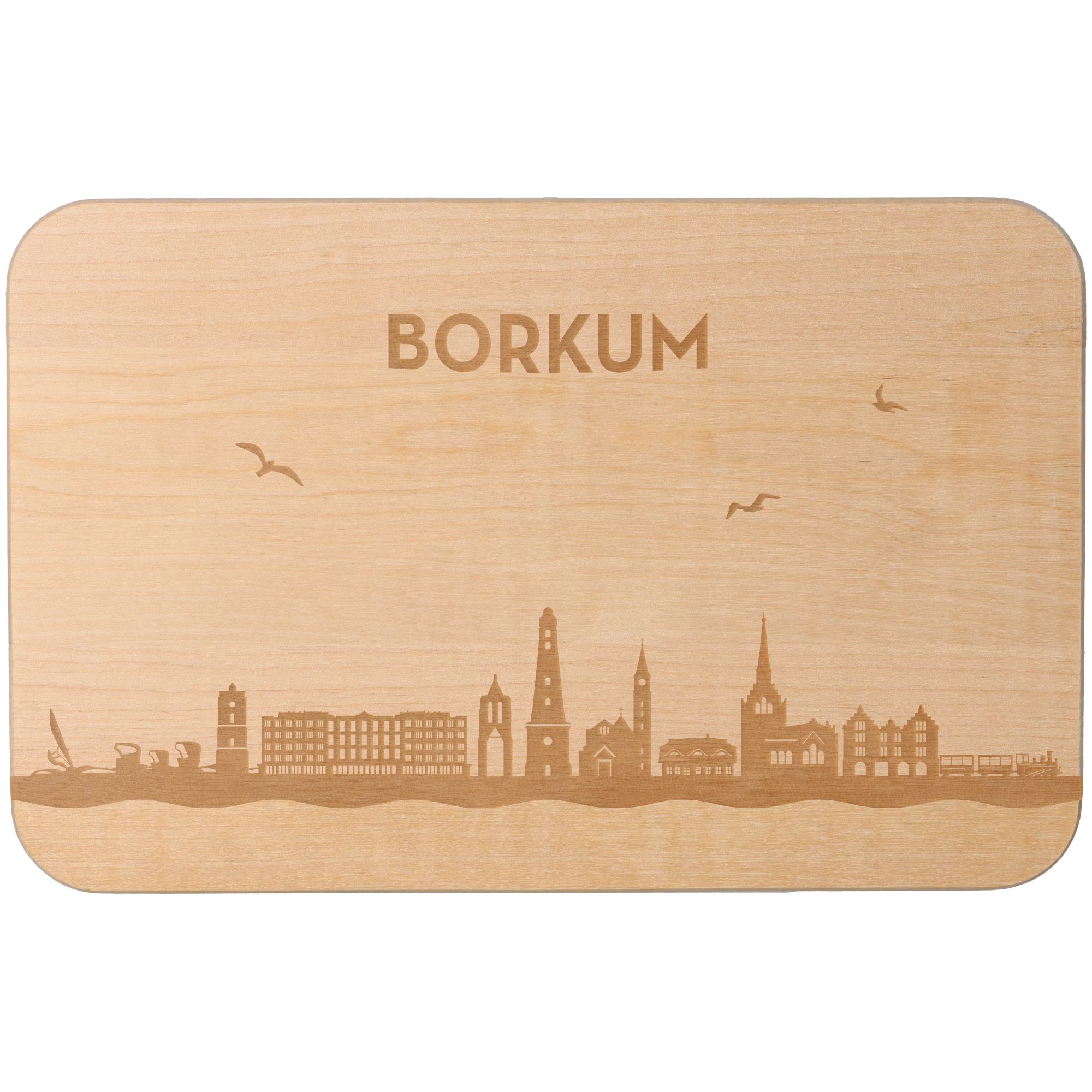 Frühstücksbrett Skyline Borkum 23cm x 15cm x 1cm Frühstücksbrett Skyline Borkum 23cm x 15cm x 1cm