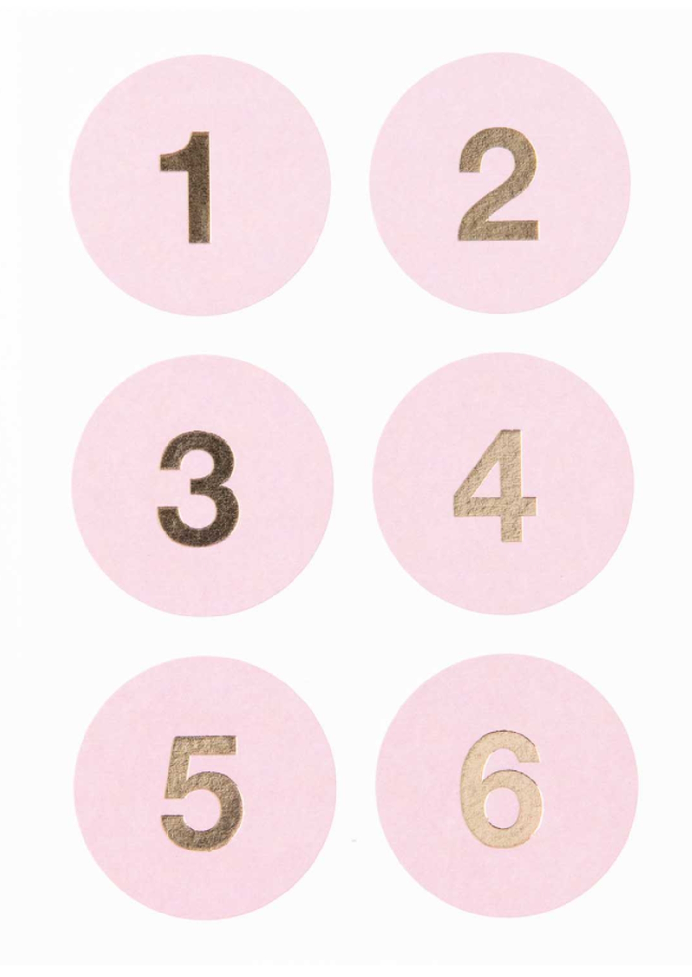 Adventskalender Sticker - Rosa / Gold