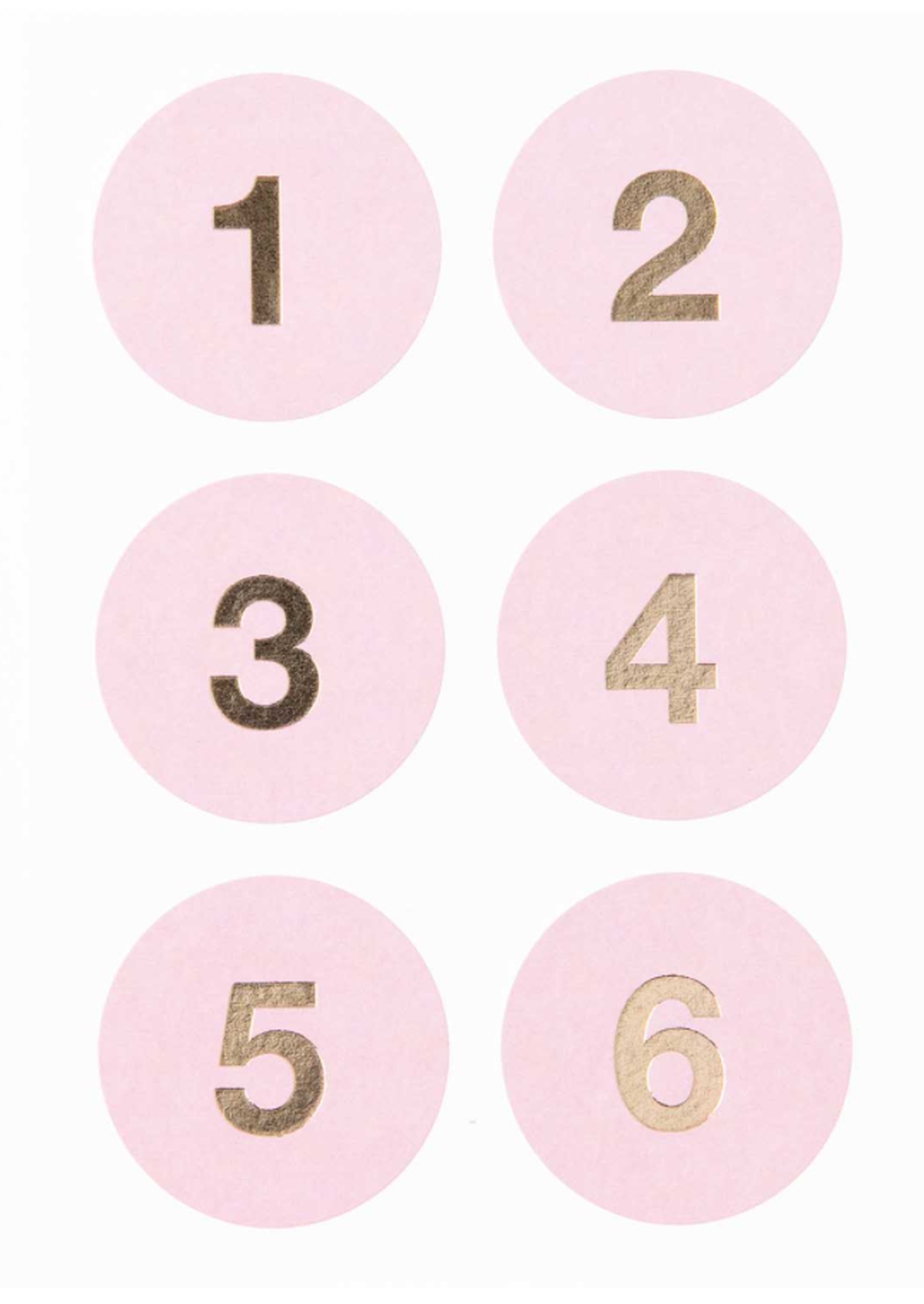 Adventskalender Sticker - Rosa / Gold Adventskalender Sticker - Rosa / Gold