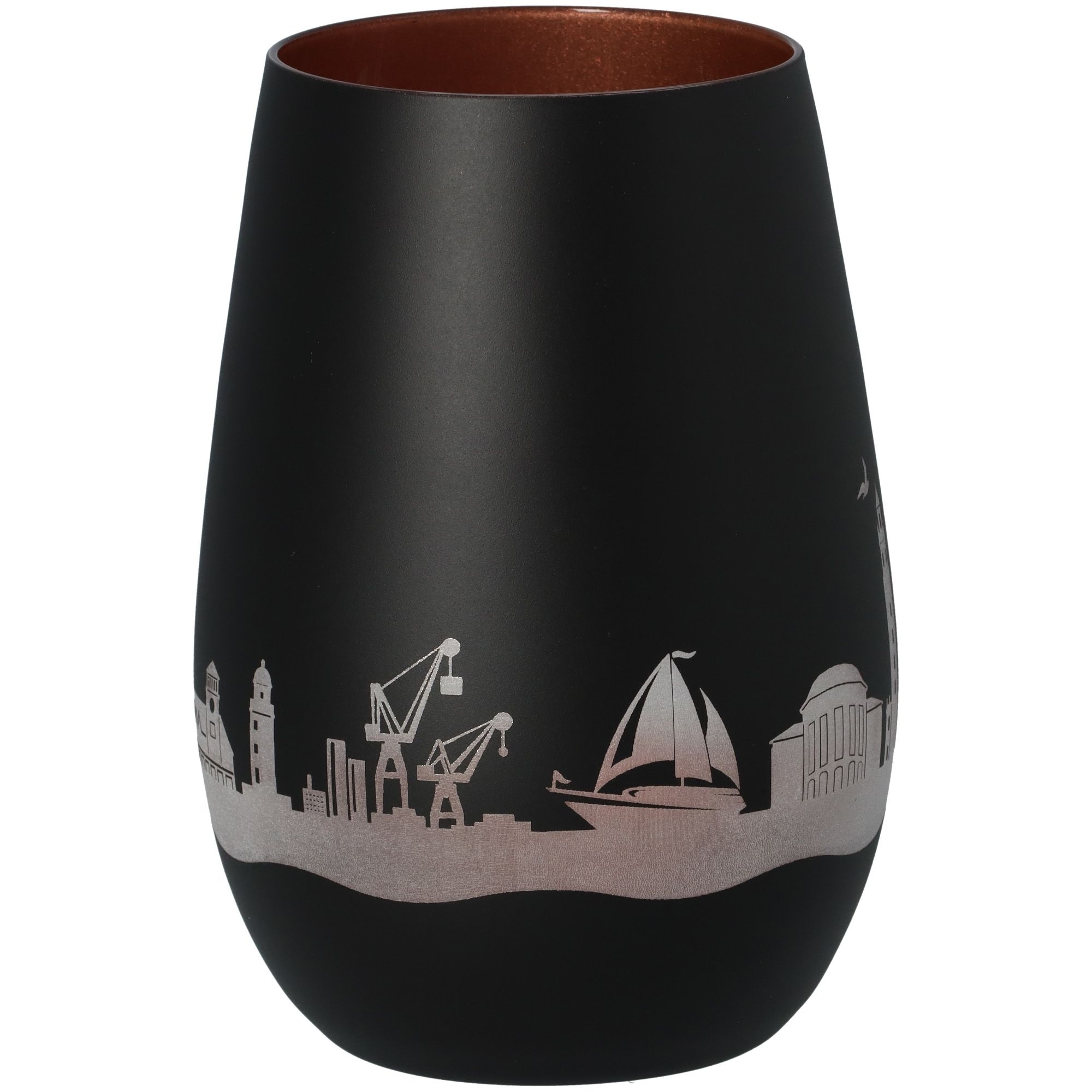 Windlicht Skyline Bremerhaven Schwarz/Bronze Windlicht Skyline Bremerhaven Schwarz/Bronze