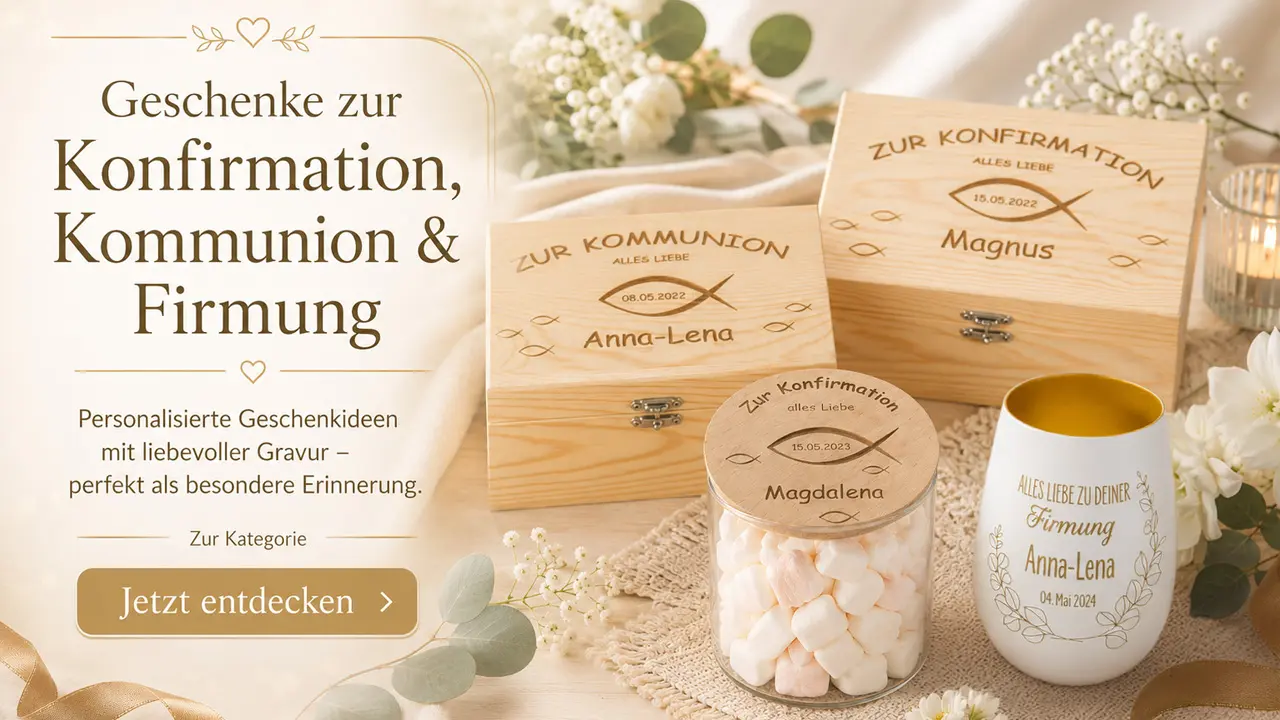 Holzboxen, Personalisierte Geschenke, Konfirmation, Holzkaeschen?, Personalisierte Gravur
