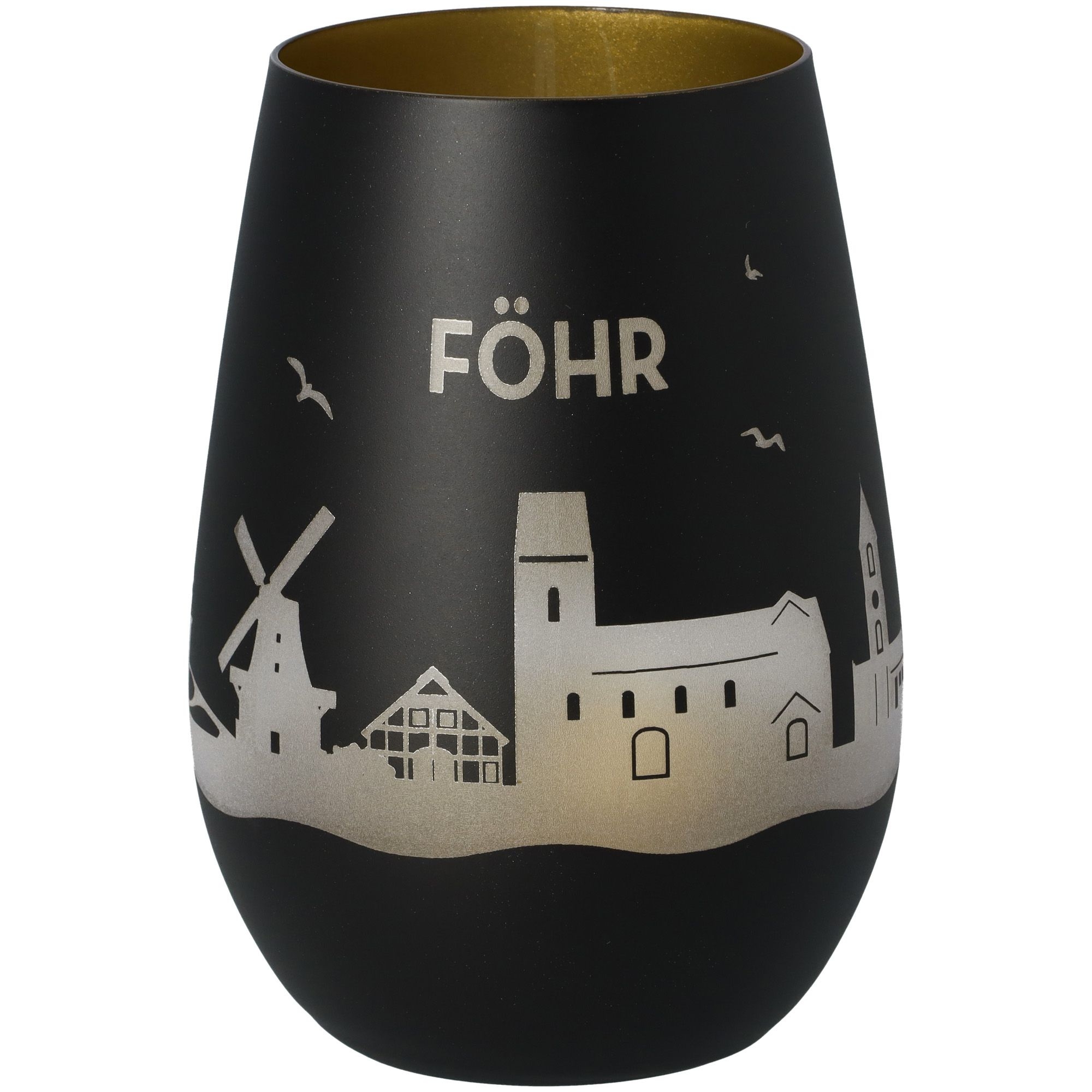 Windlicht Skyline Föhr Schwarz/Gold Windlicht Skyline Föhr Schwarz/Gold