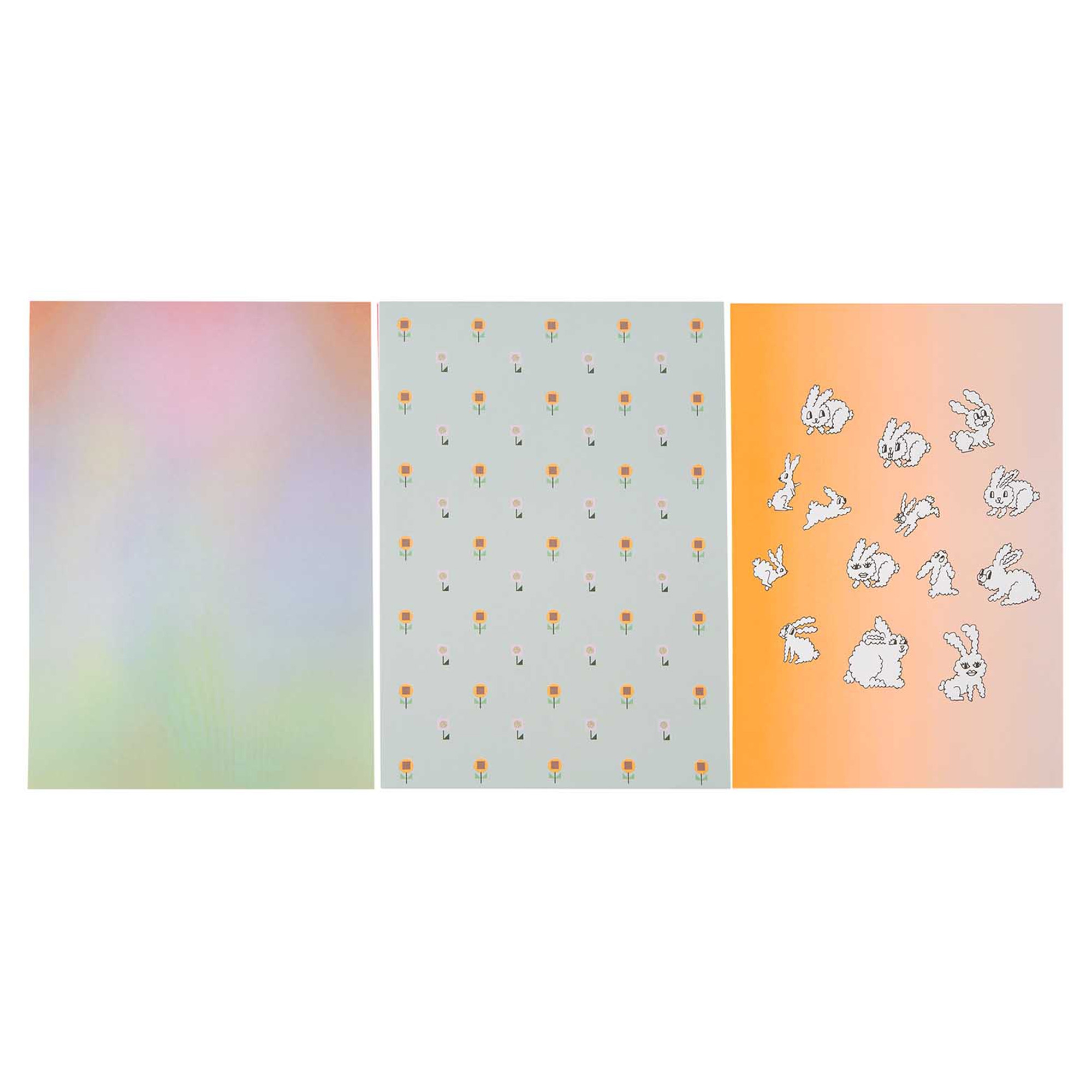 Motivpapierblock "Futschikato" Flower Power, 24 Blatt Papier, Muster, Dekoration für Zuhause