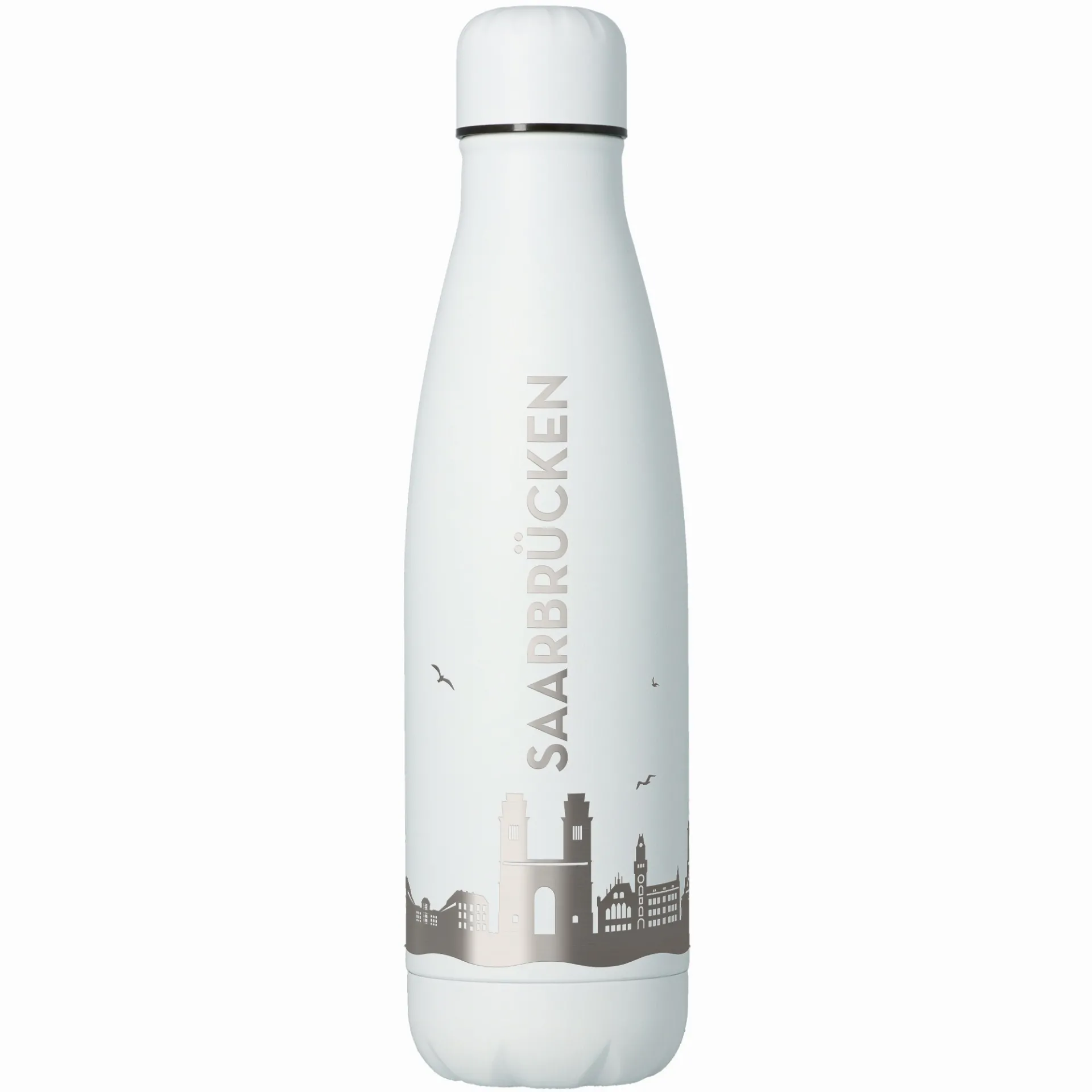 Trinkflasche Skyline Saarbrücken Weiß 500ml
