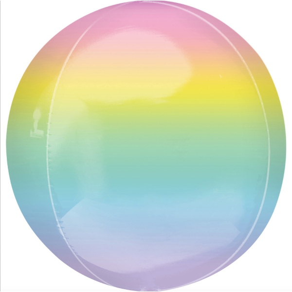 Orbz Ballon Ombré Pastell Regenbogen, 40 cm