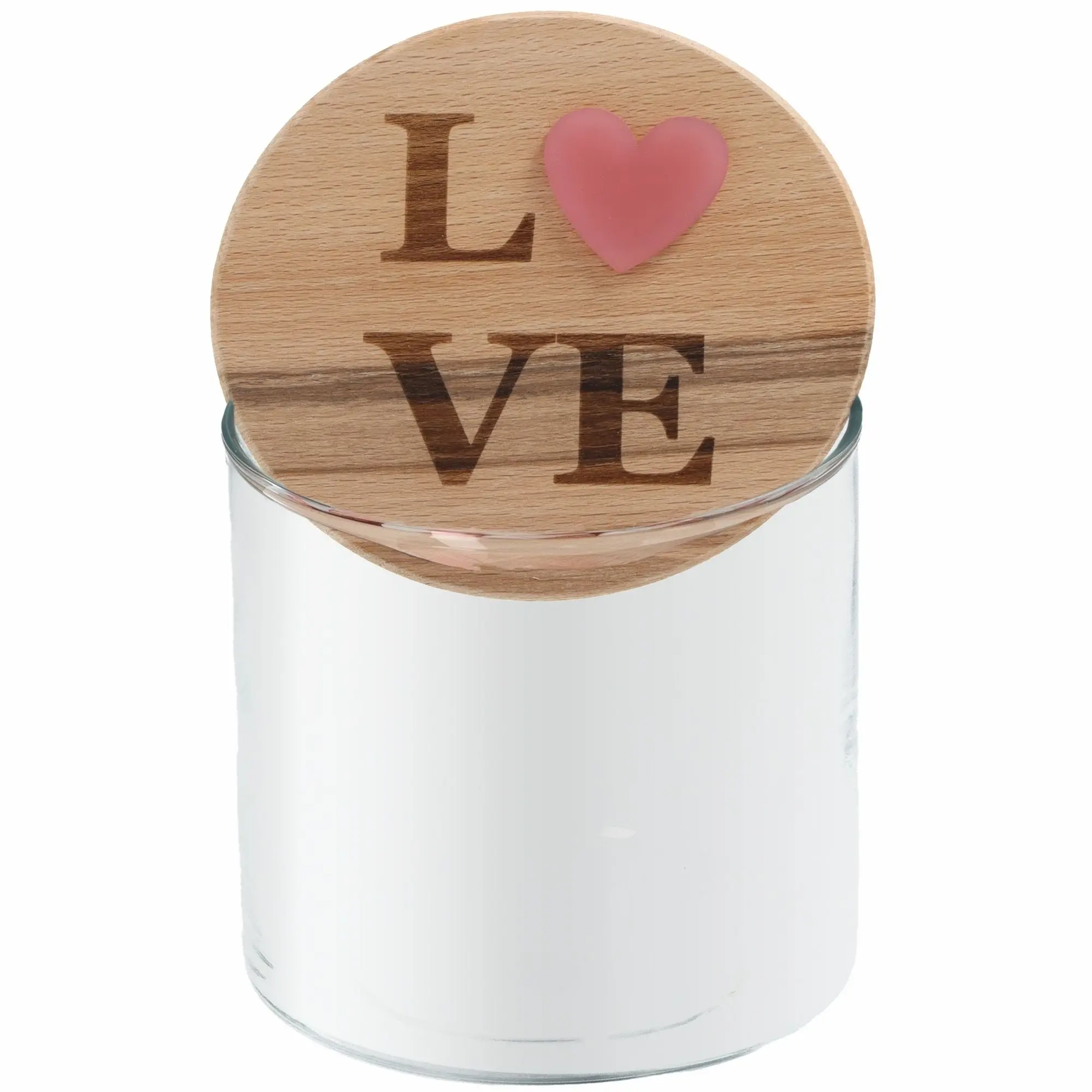 love, holzdeckel, glasbehälter, valentinstag, valentines geschenk