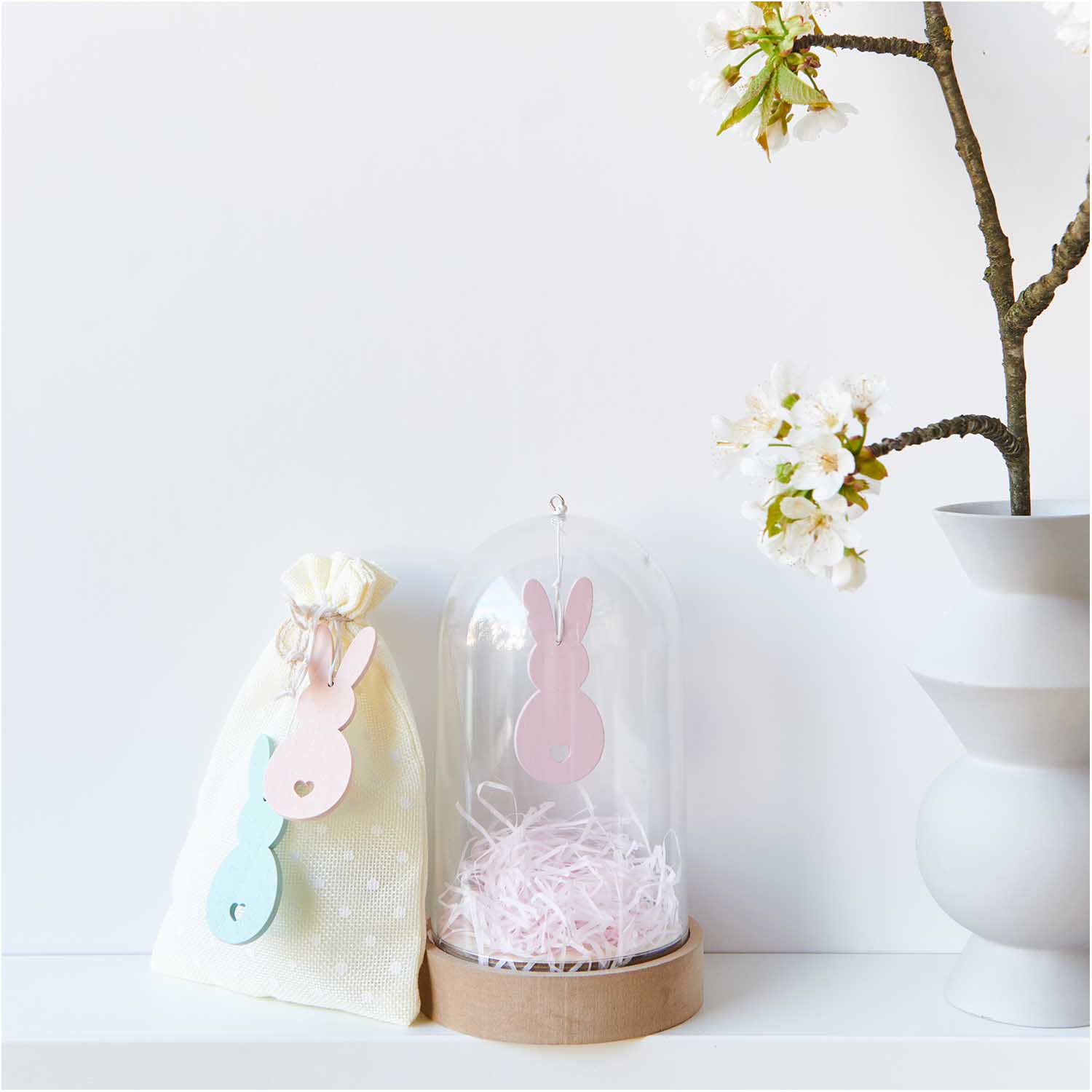 2 Holzanhänger "Hase", Mint 2 Holzanhänger "Hase", Mint