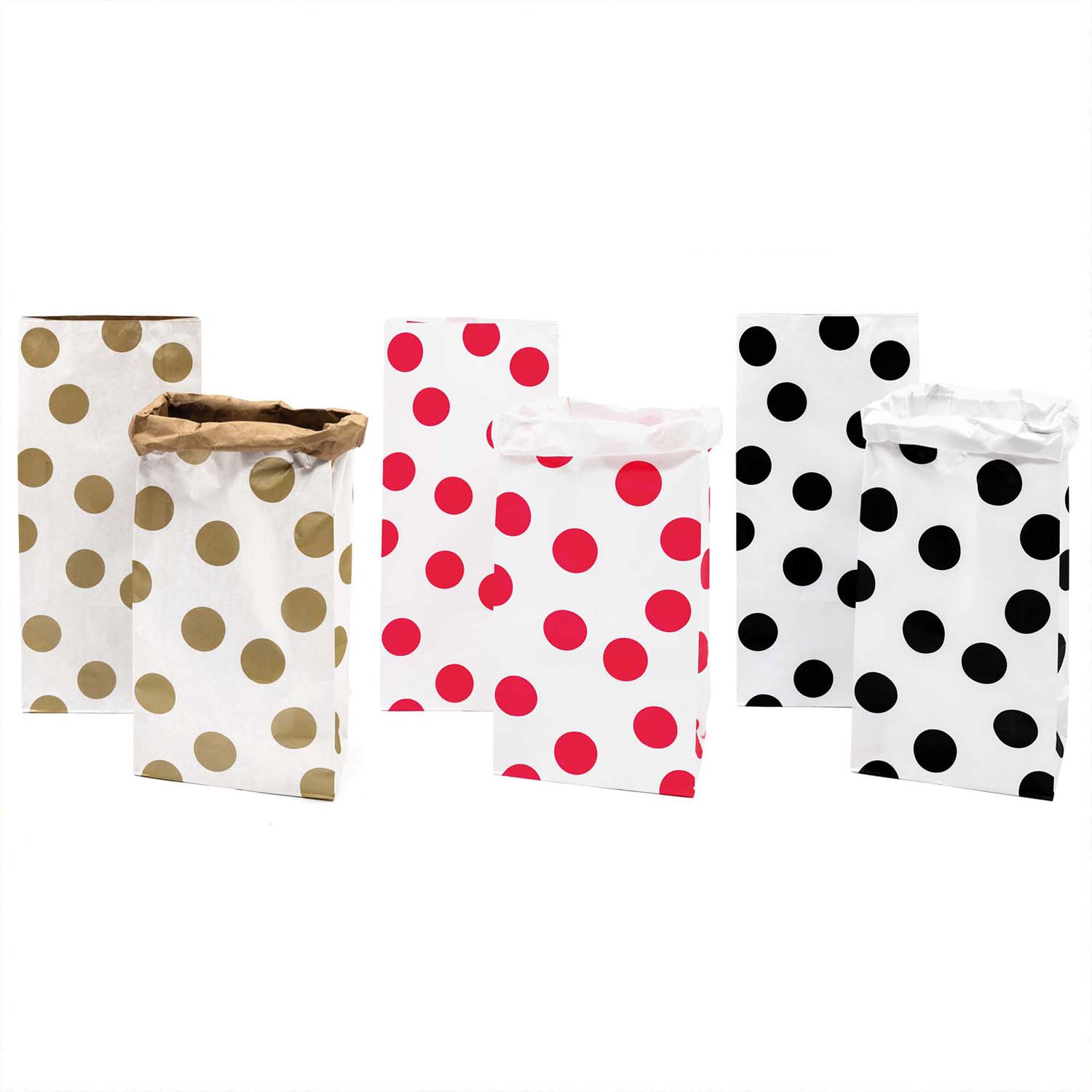 Blockbodenbeutel L - Pink / Weiß - 2 Stück Blockbodenbeutel L - Pink / Weiß - 2 Stück