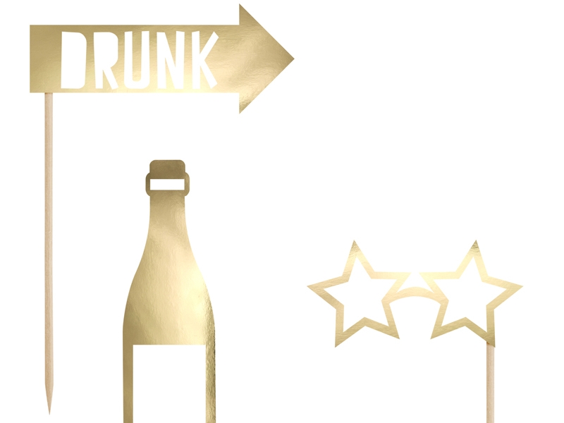 Party Props Photobox Set Gold Party Props Photobox Set Gold