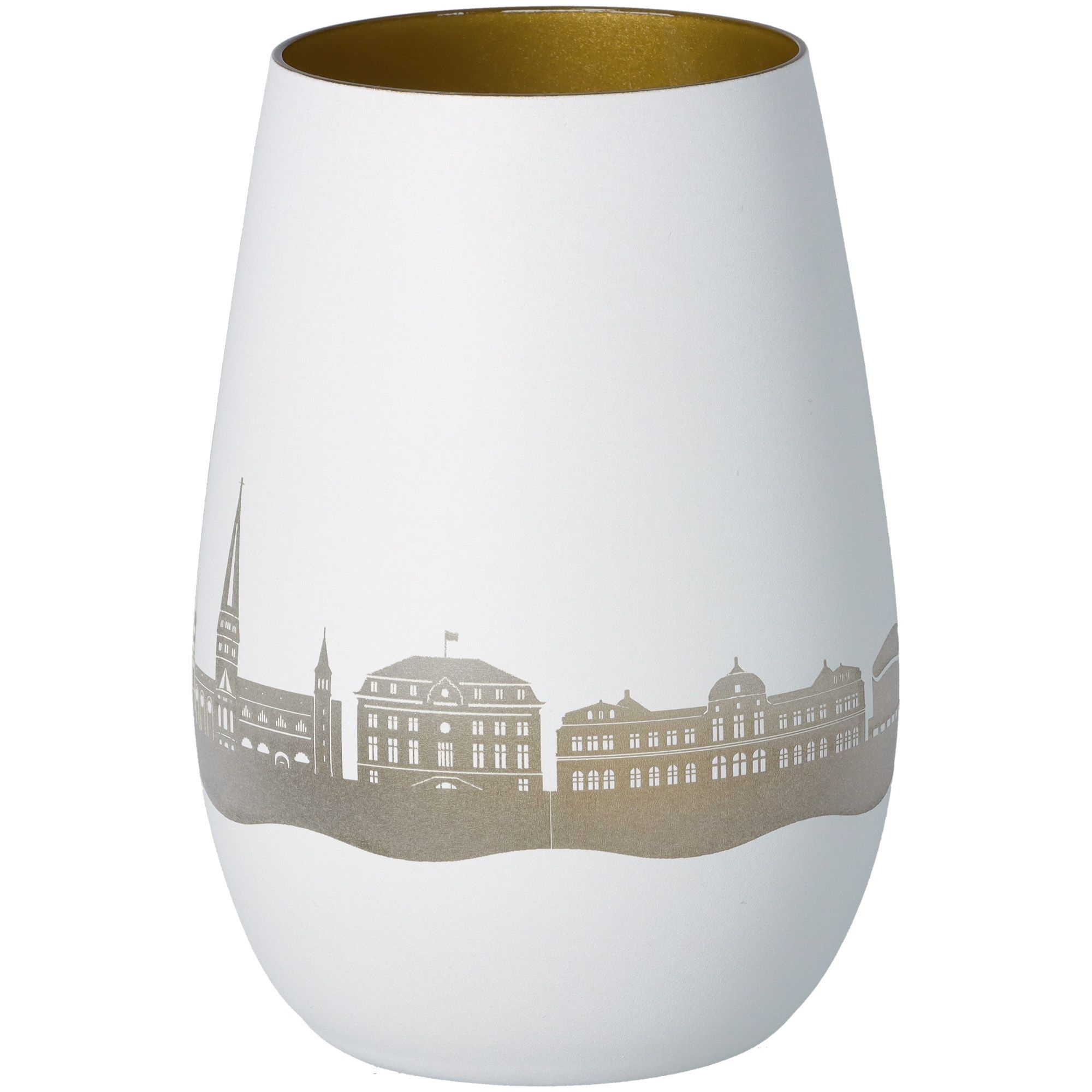 Windlicht Skyline Bonn Weiß/Gold Windlicht Skyline Bonn Weiß/Gold