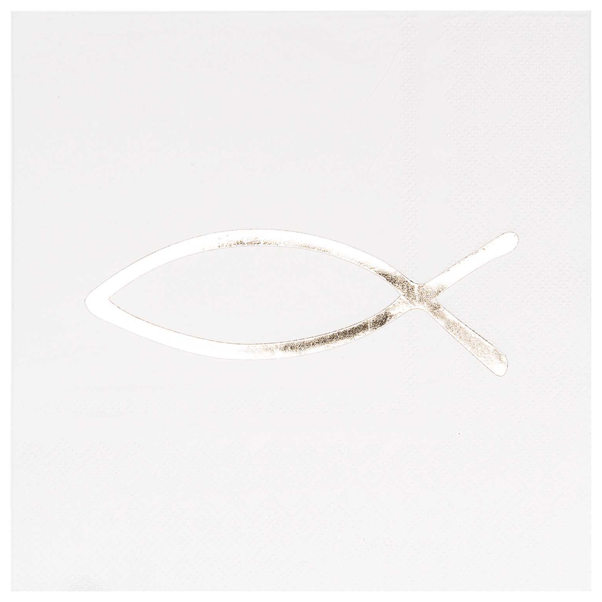 20 Servietten "Fisch" Kommunion/Konfirmation Zubehor, Armreif, Schmuck