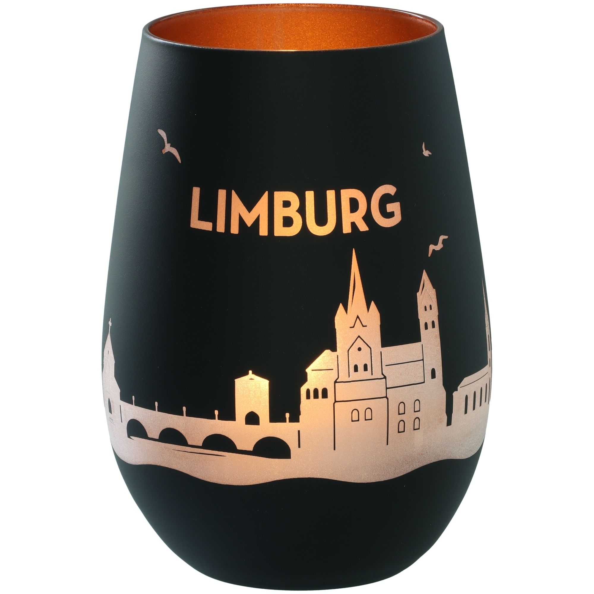 Windlicht Skyline Limburg Schwarz/Bronze Töpferei, Krug