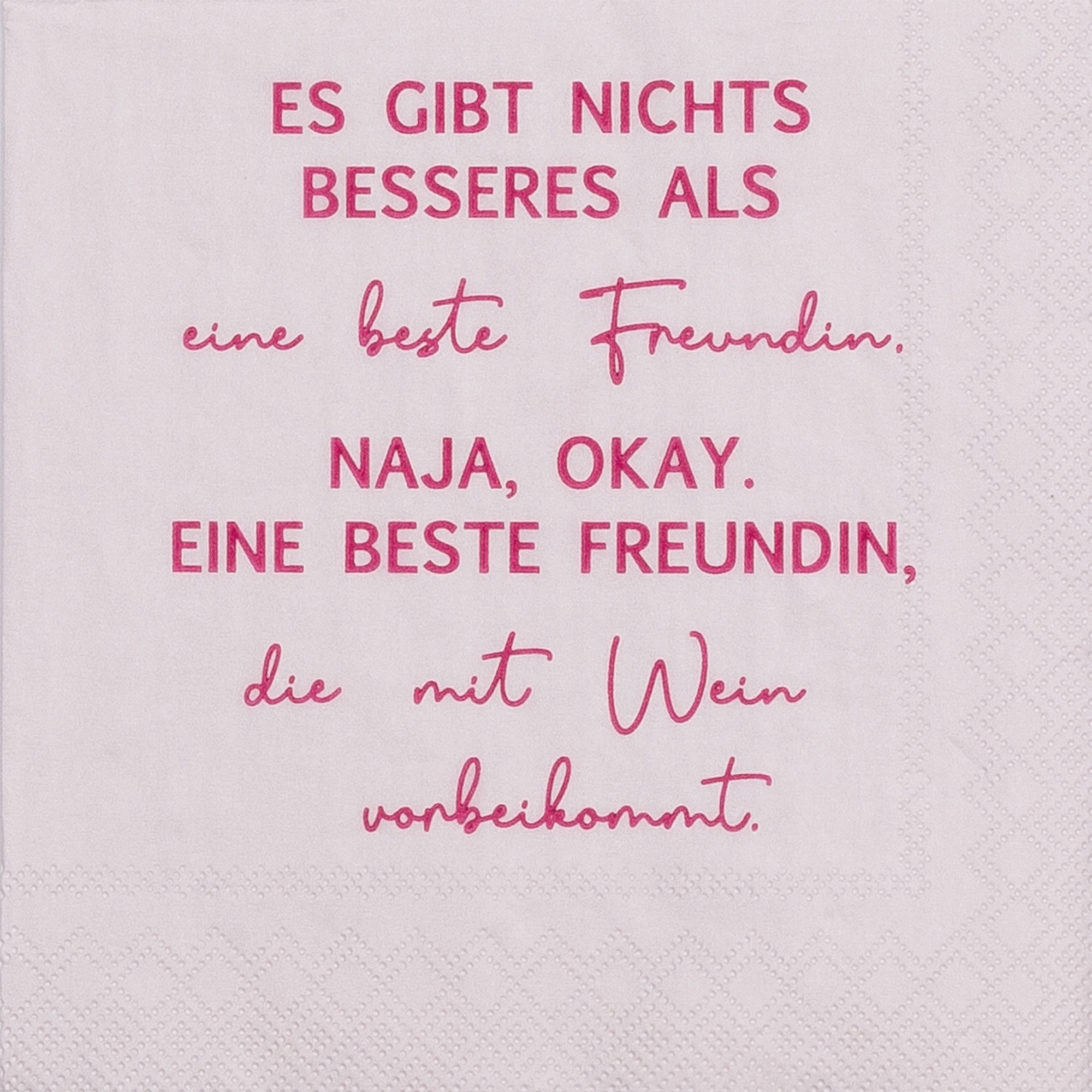 Räder Design - 20 Cocktailservietten "Es gibt nichts Besseres als..." Text, Handschrift