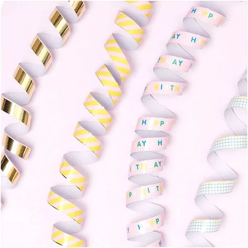 Confetti, Streamers, Party decorations, Spiral ribbons, Birthday decorations