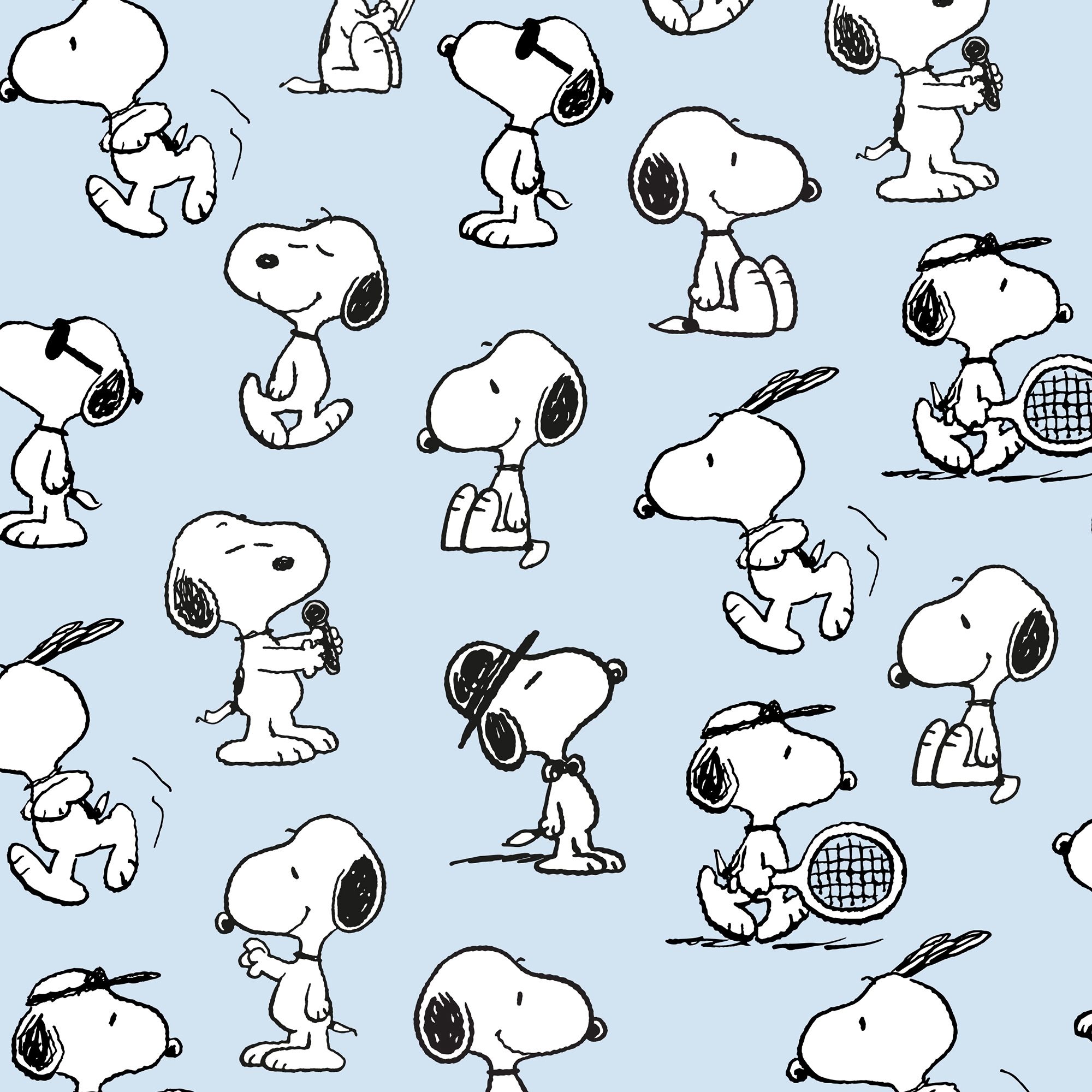 Geschenkpapier "Snoopy Happy Day" Blau, 2 m Person, Kunst, Gesicht, Kopf