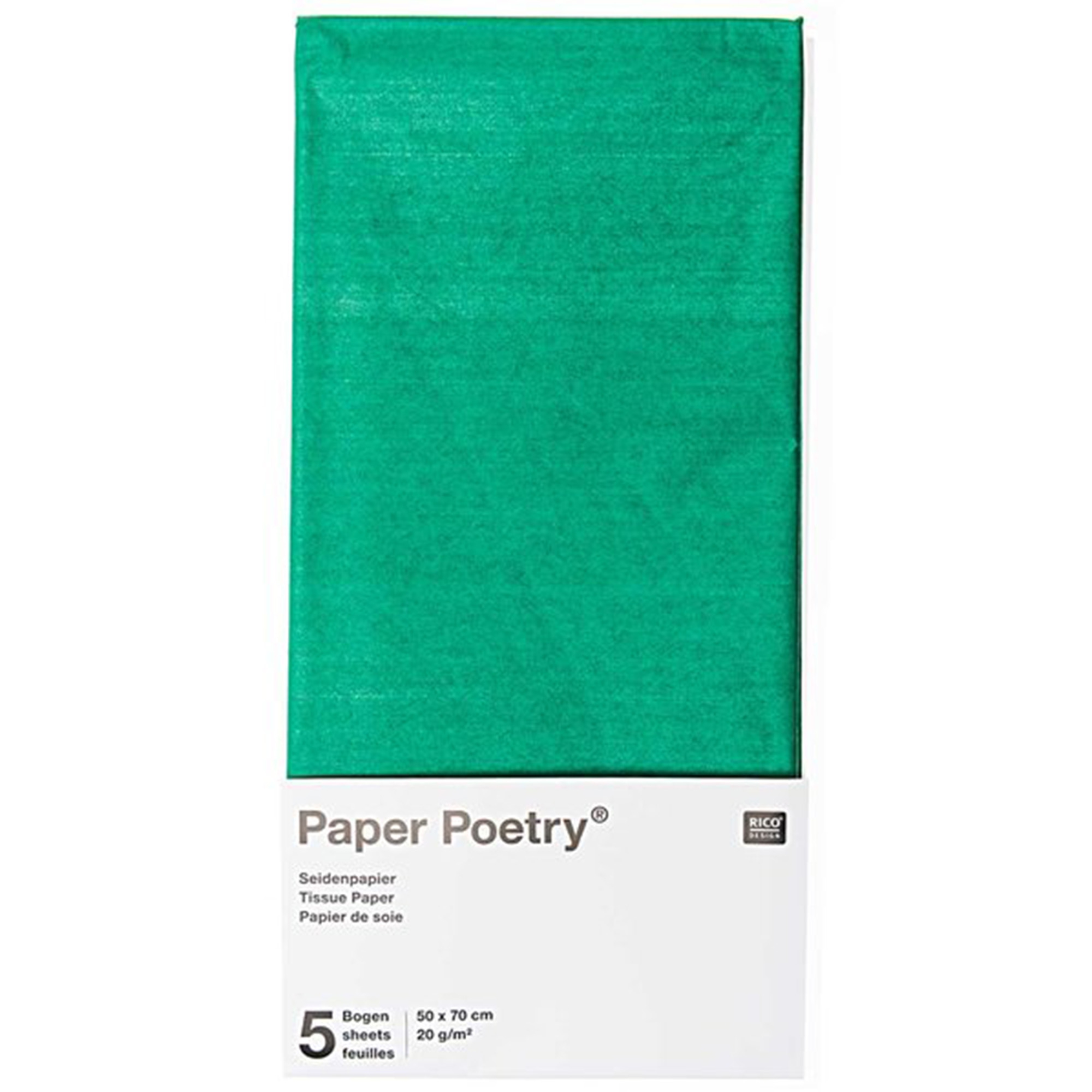 Seidenpapier Grün, 5 Bögen Seidenpapier Grün, 5 Bögen